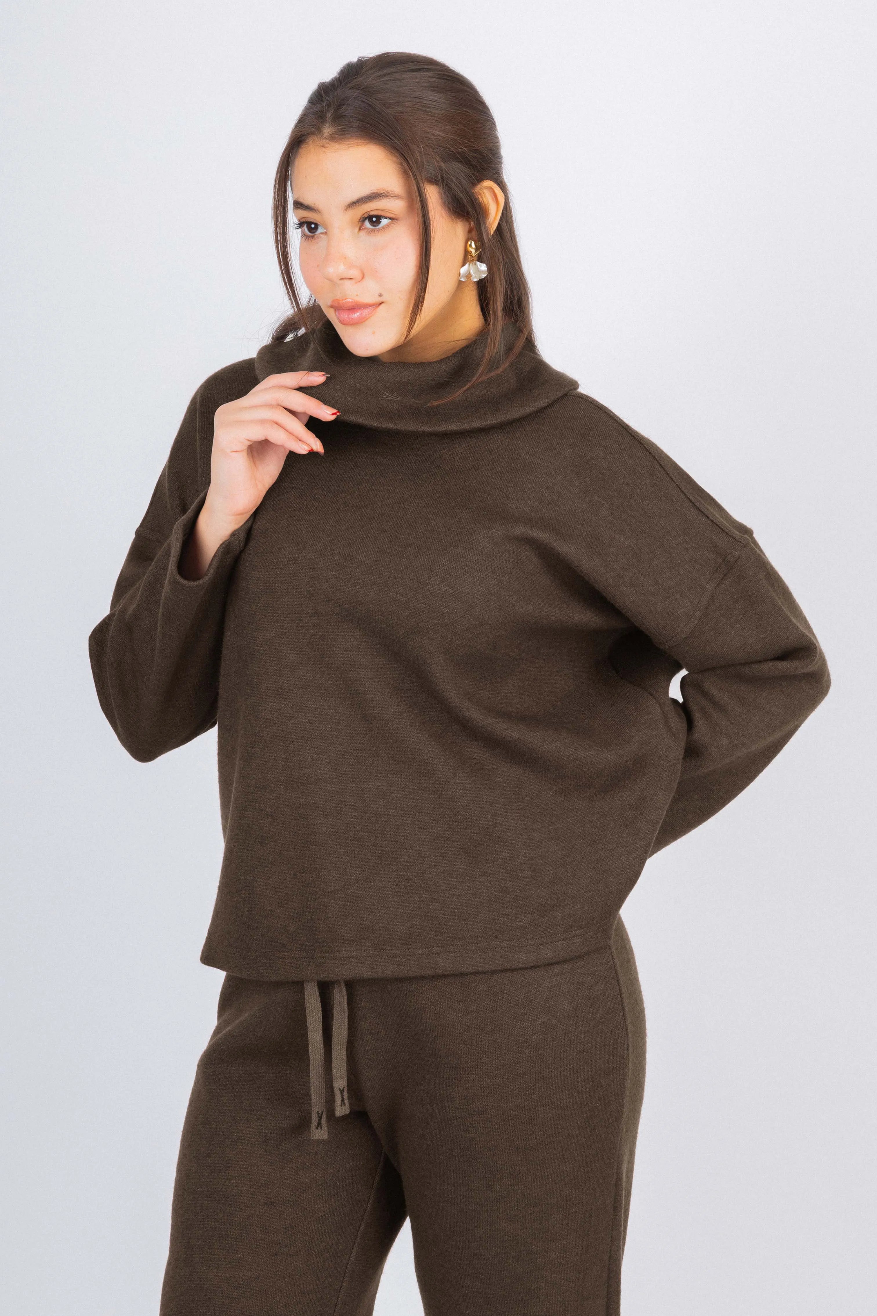 Brown Casual Women's Set