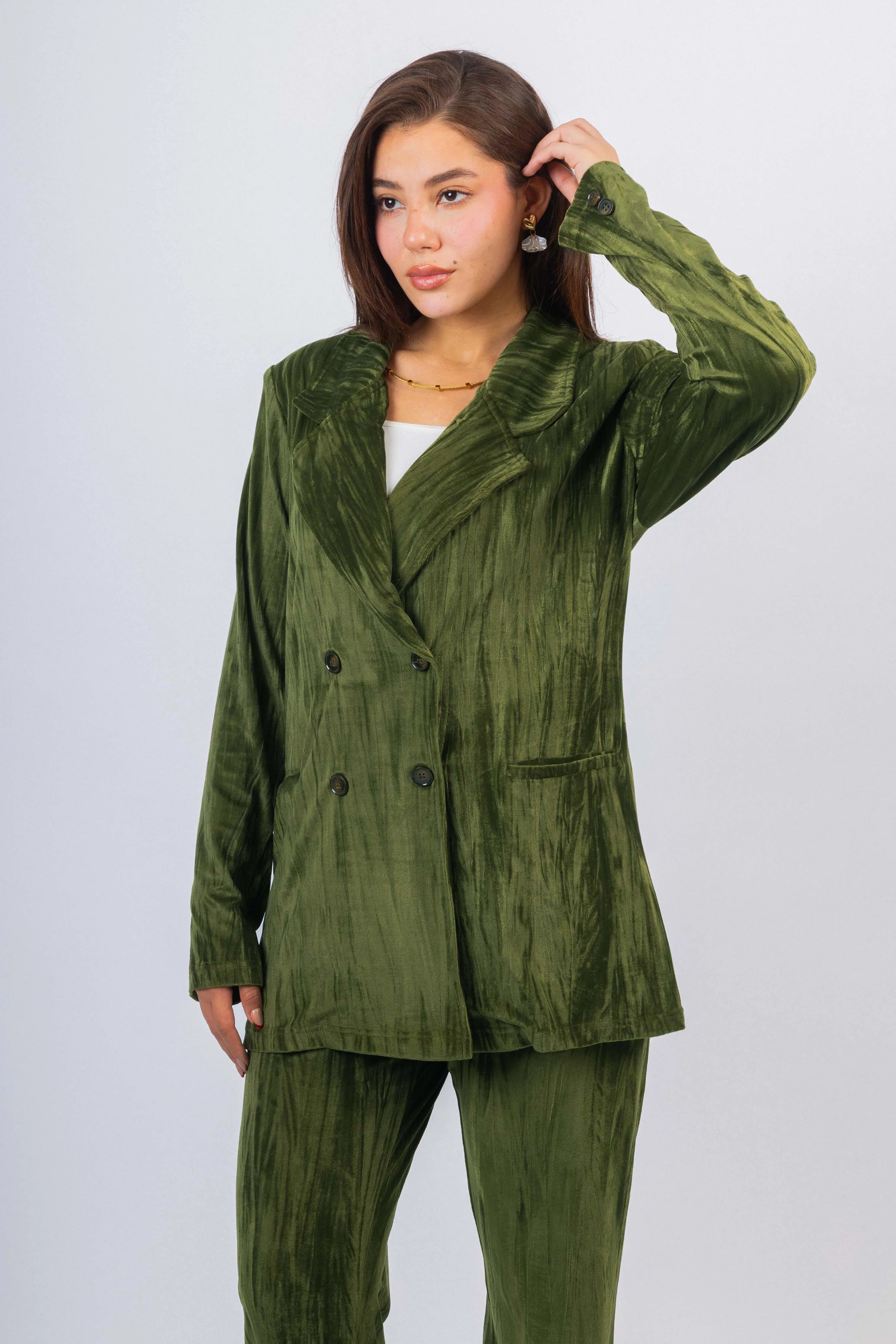 classic Olive Chamois Casual Women's Set