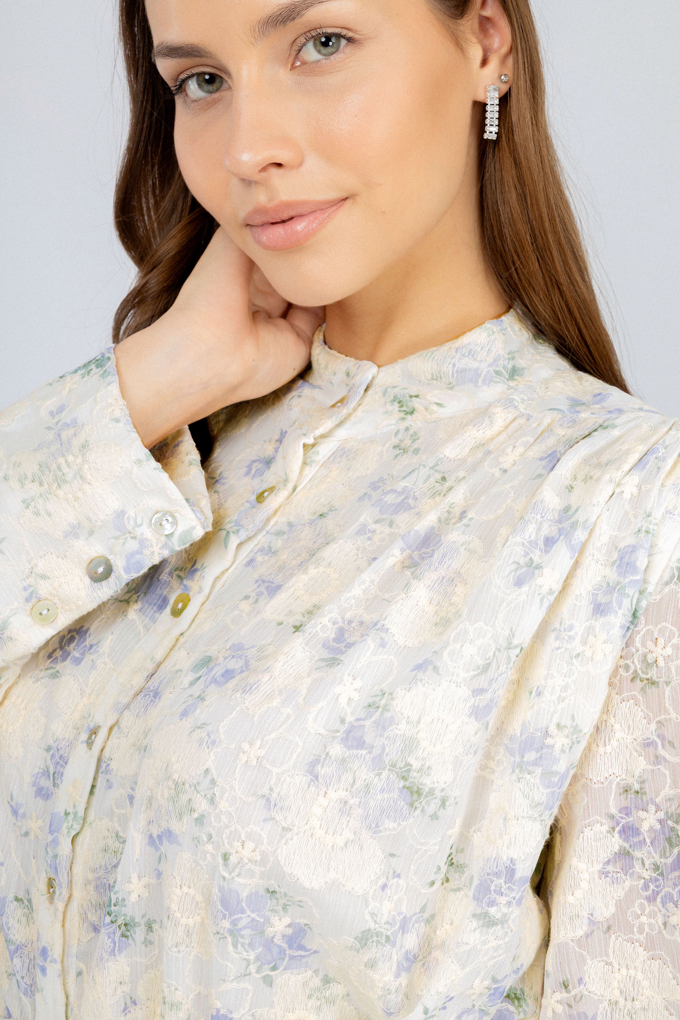 Jacquard Dark Purple Floral Vintage Midi Casual Dress