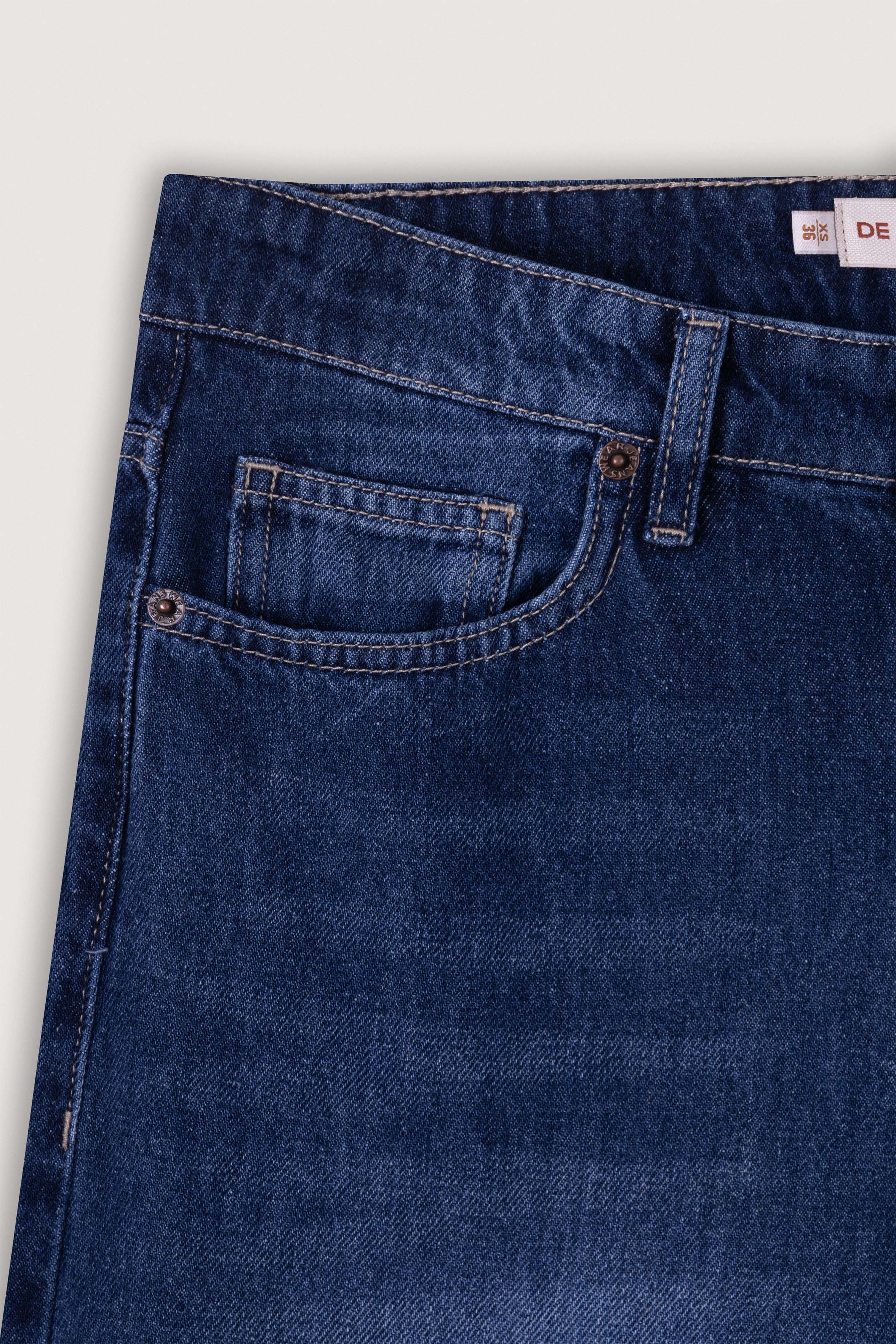 Navy Blue wash Straight Jeans