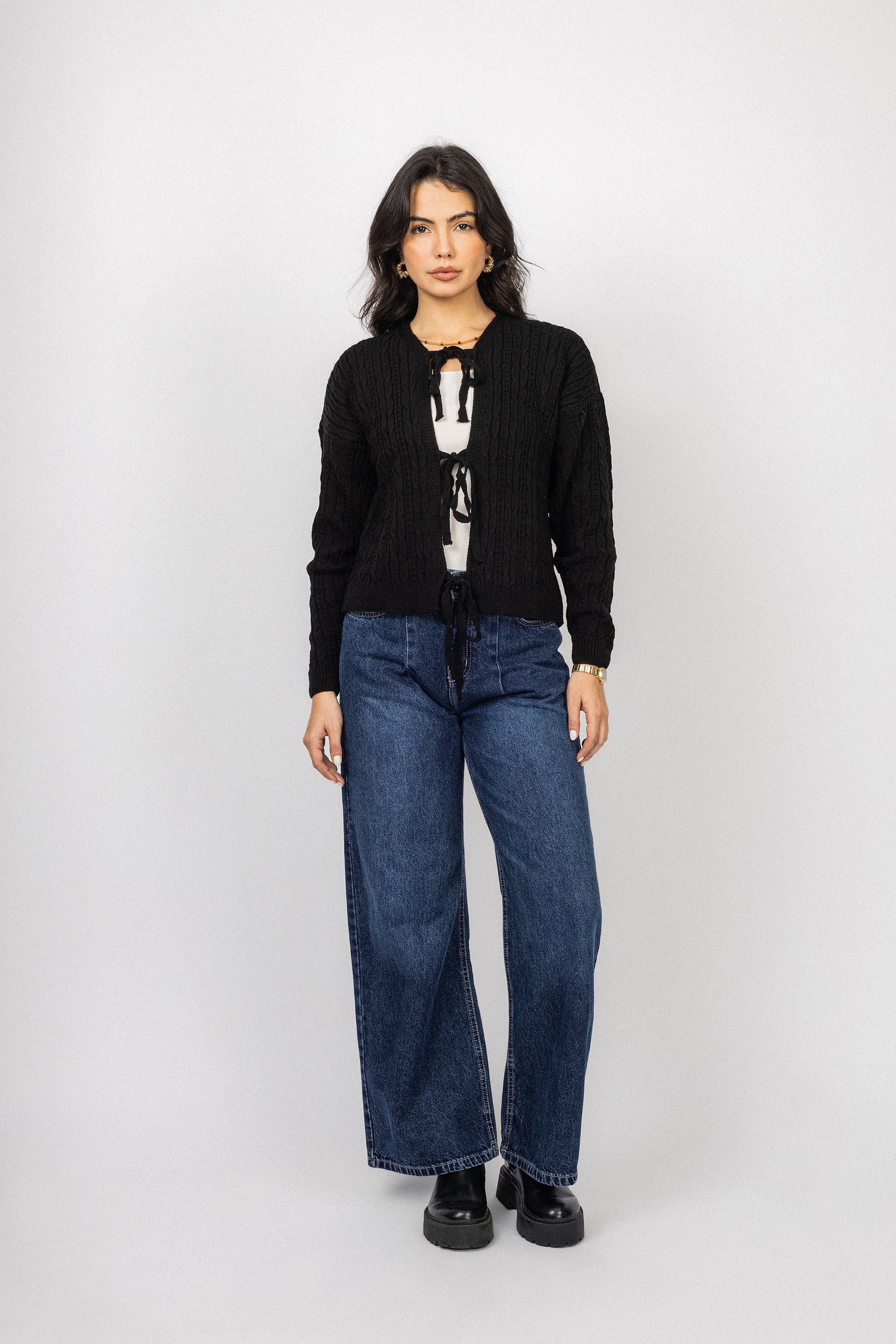 Dark Blue Washed Baggy Jeans