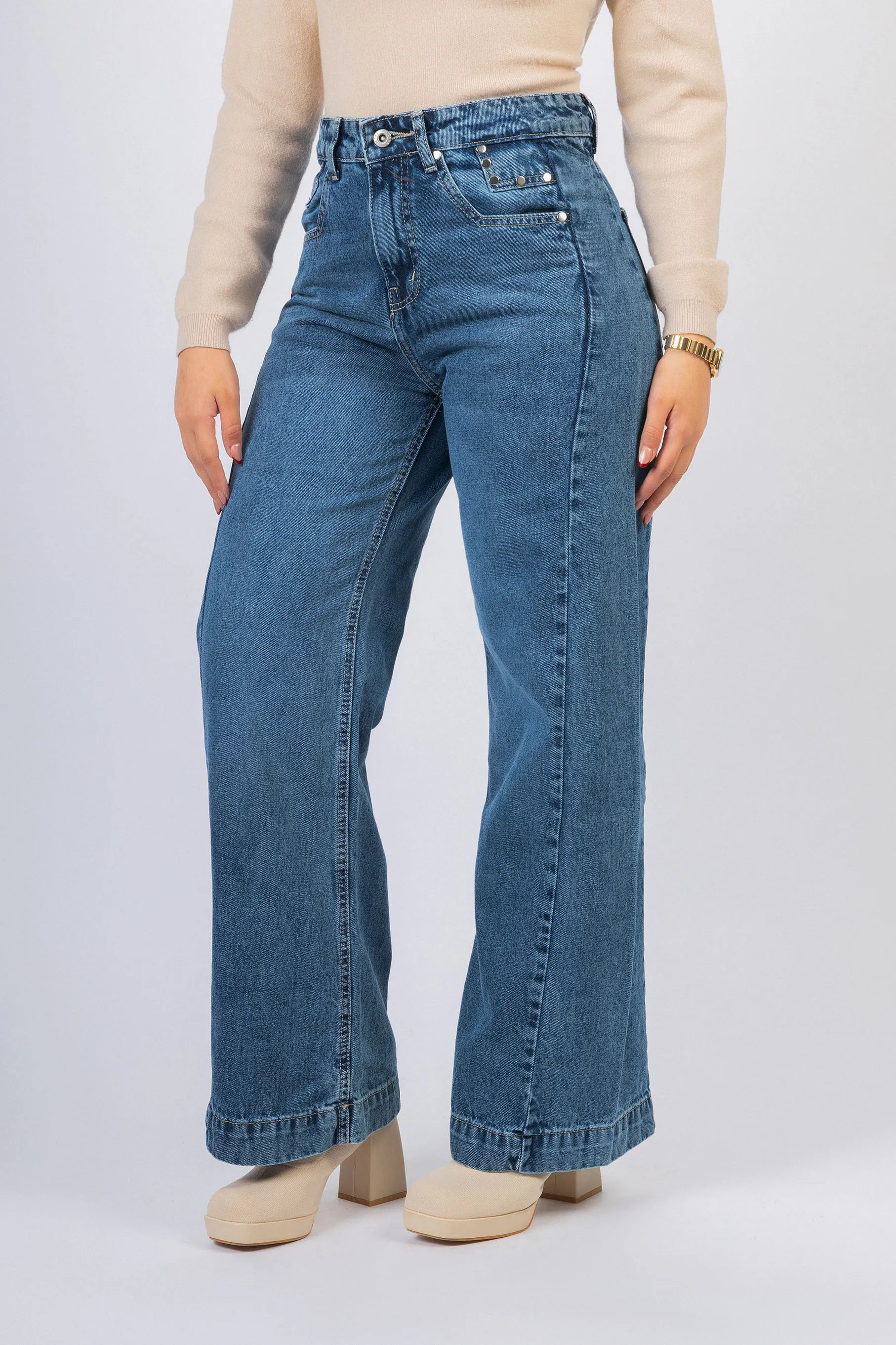 Original Blue Washed wide leg Jeans