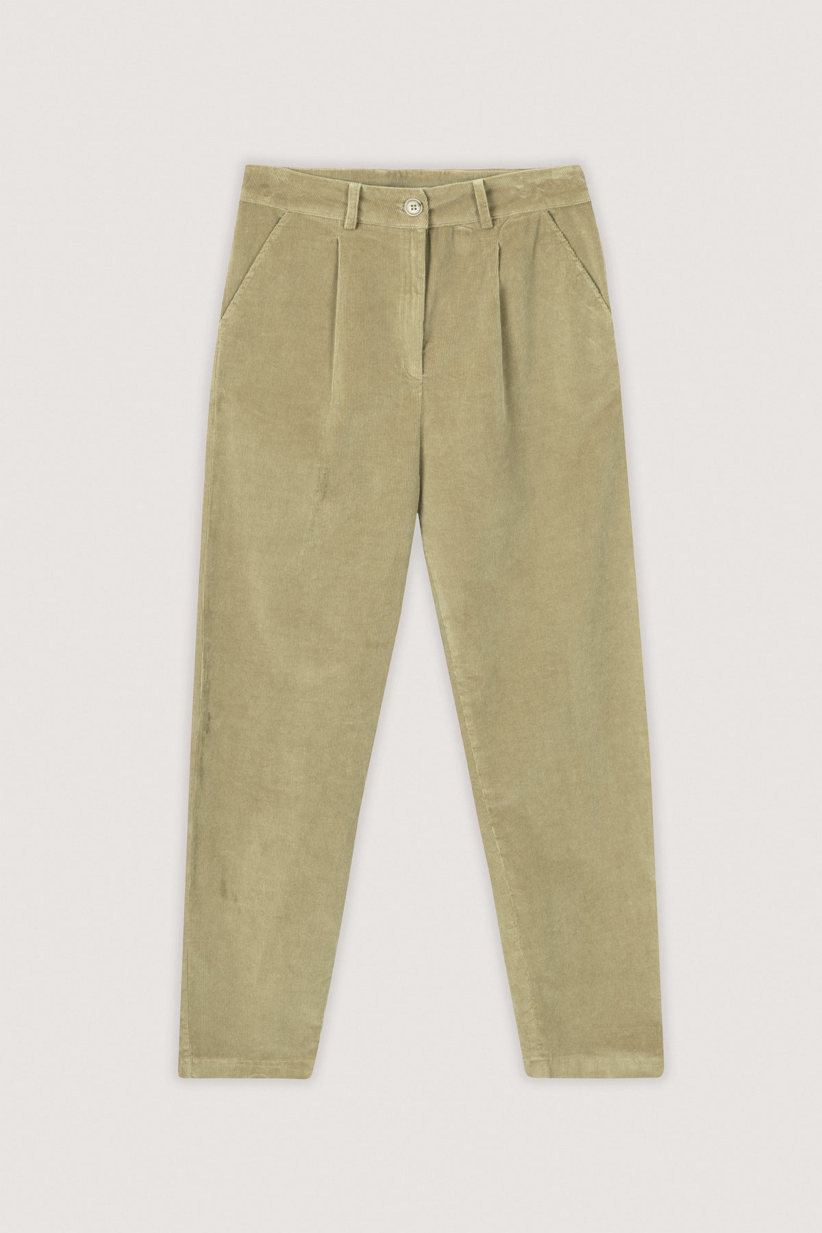 Beige Corduroy Velvet Pants - De Backers - 5