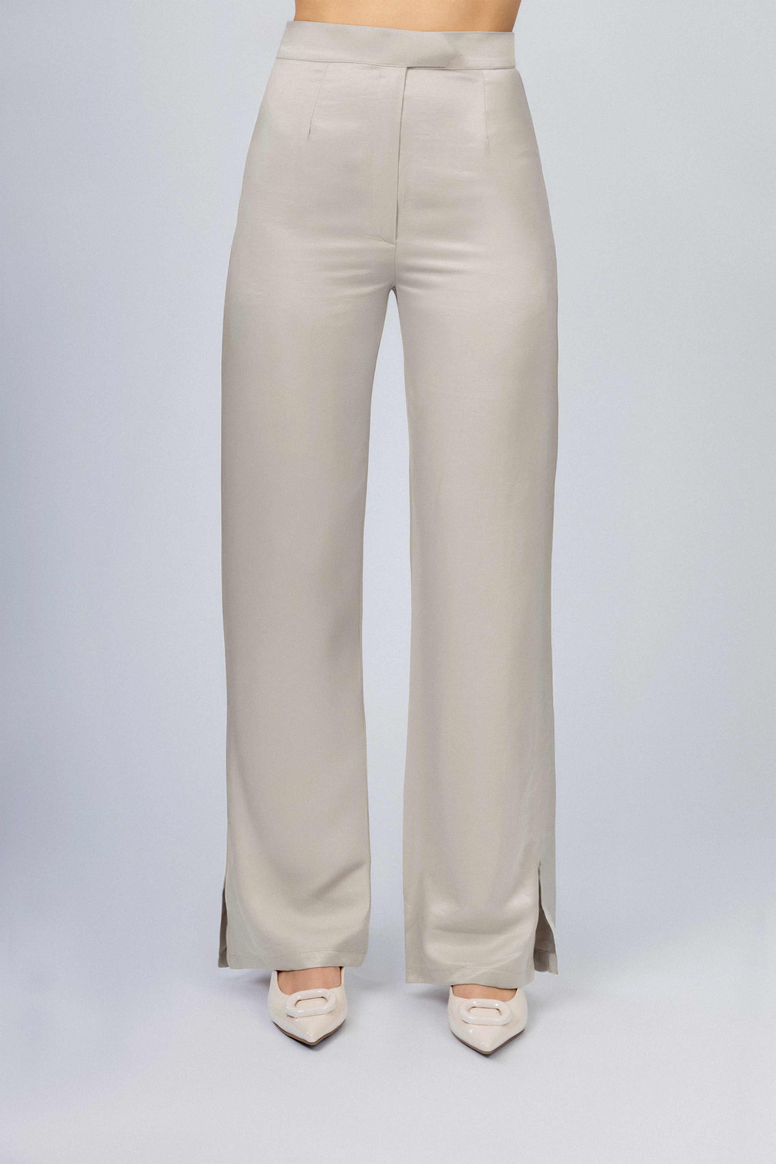 Women's Classic Gray Side Zip Pants