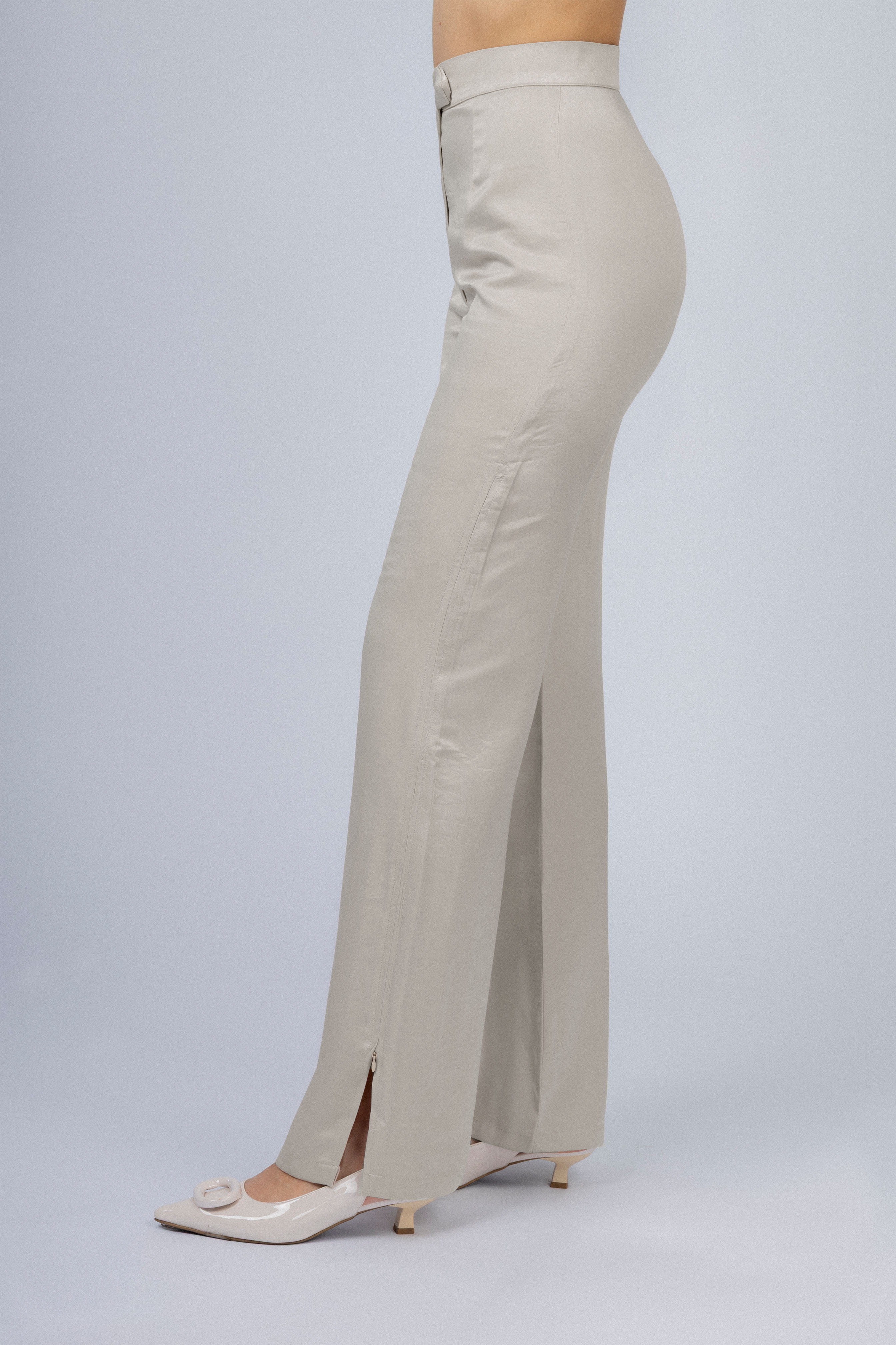 Women's Classic Gray Side Zip Pants