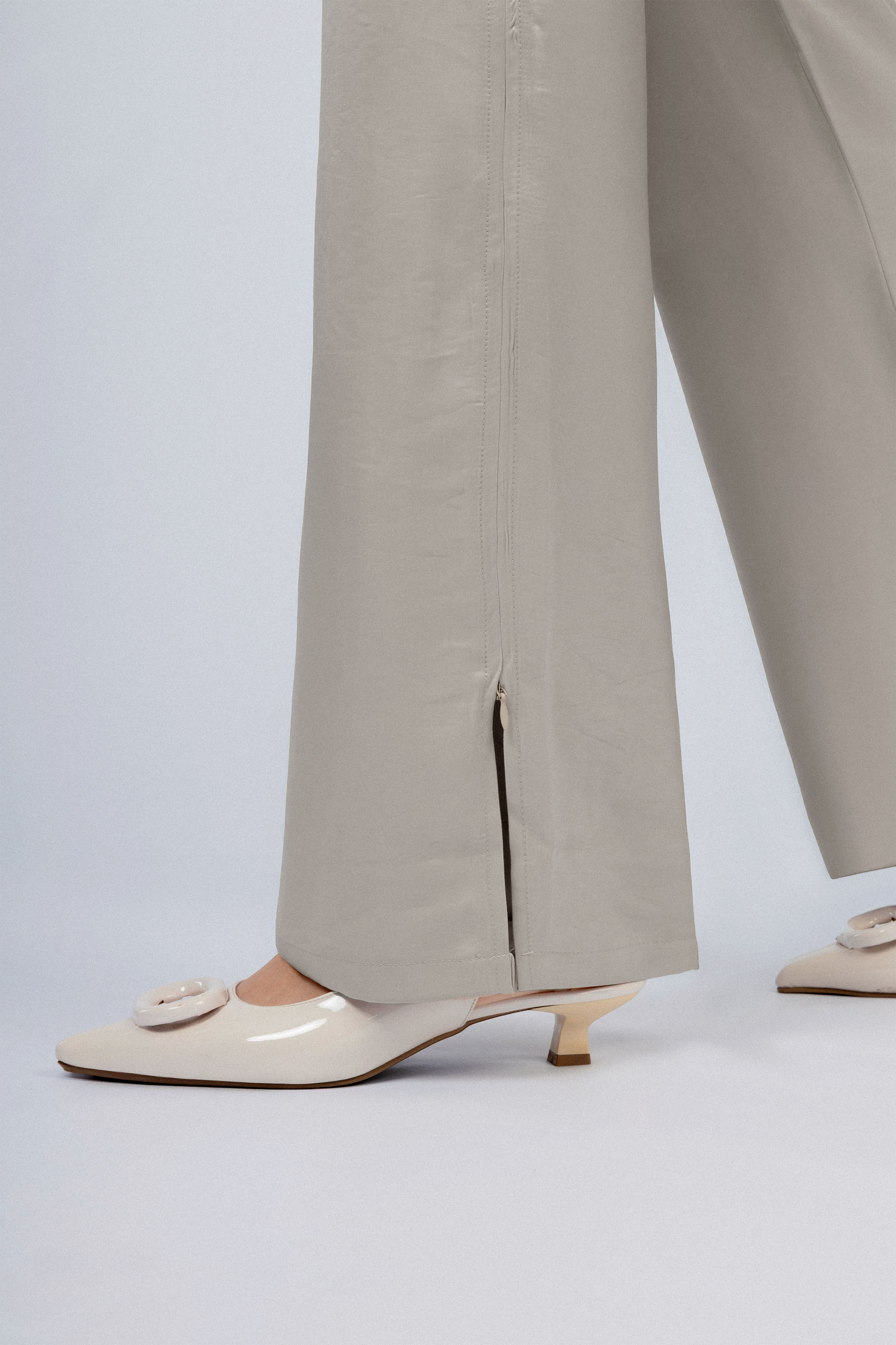 Women's Classic Gray Side Zip Pants