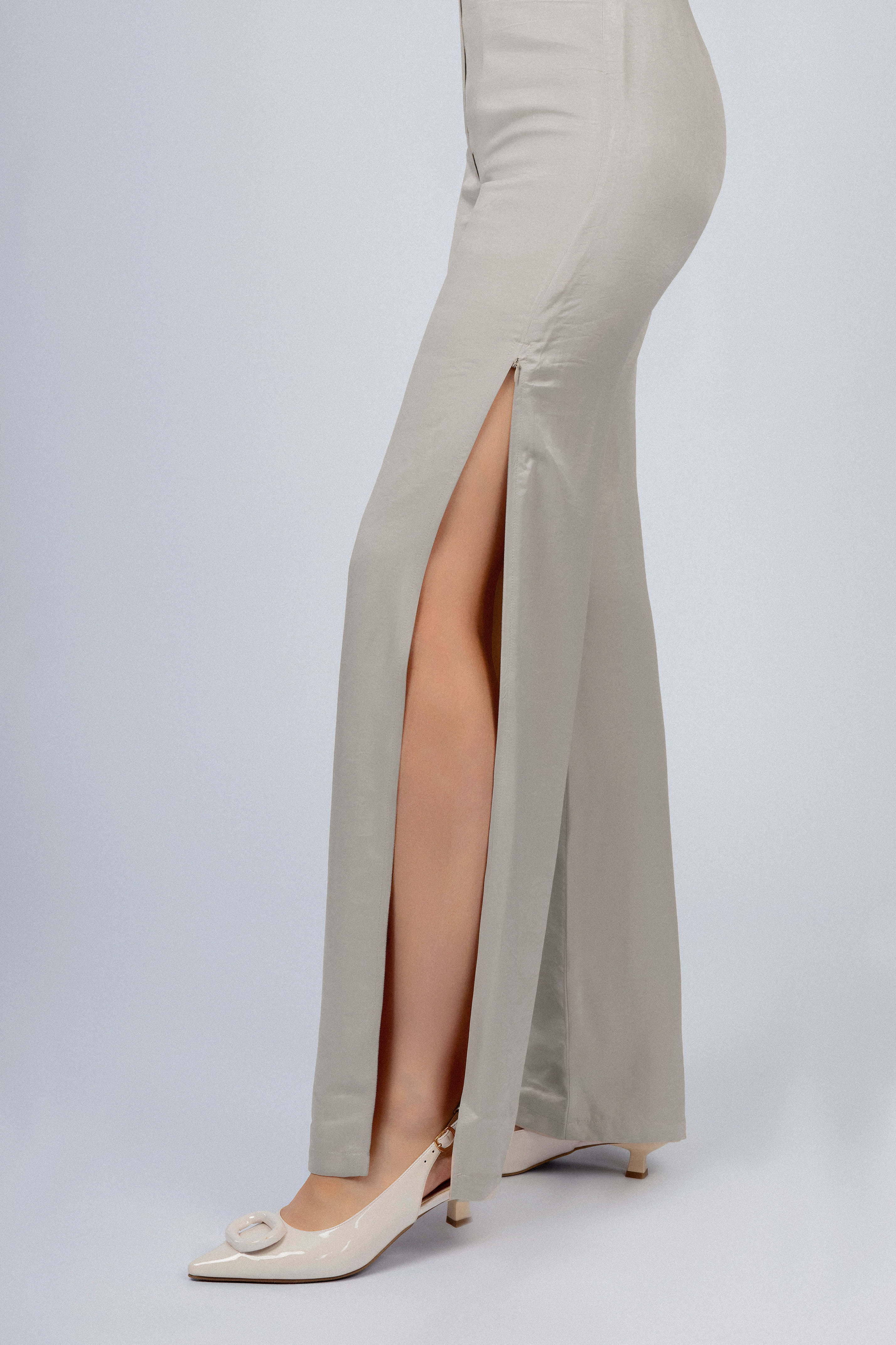 Women's Classic Gray Side Zip Pants