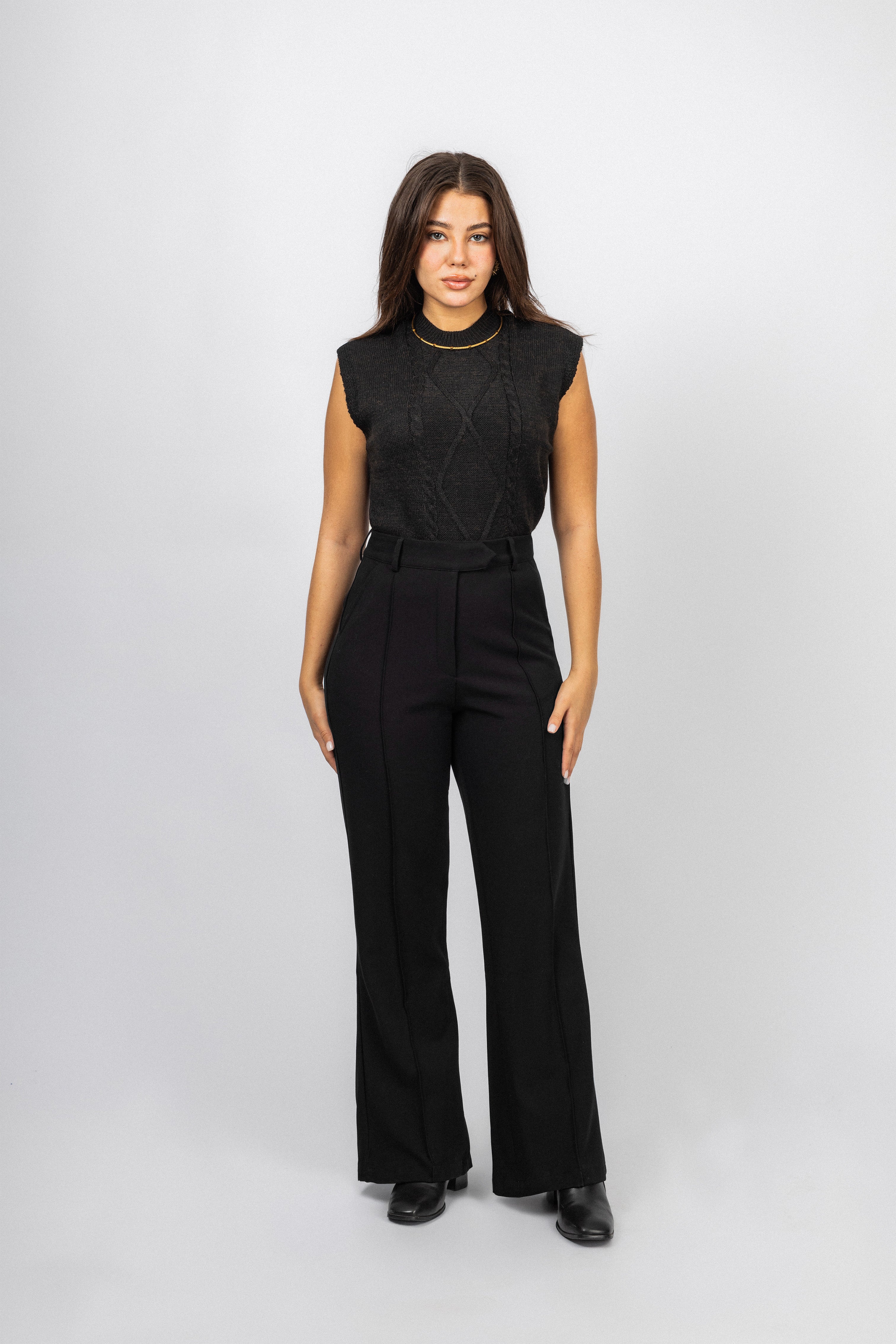 Black Bootcut Classic Pants