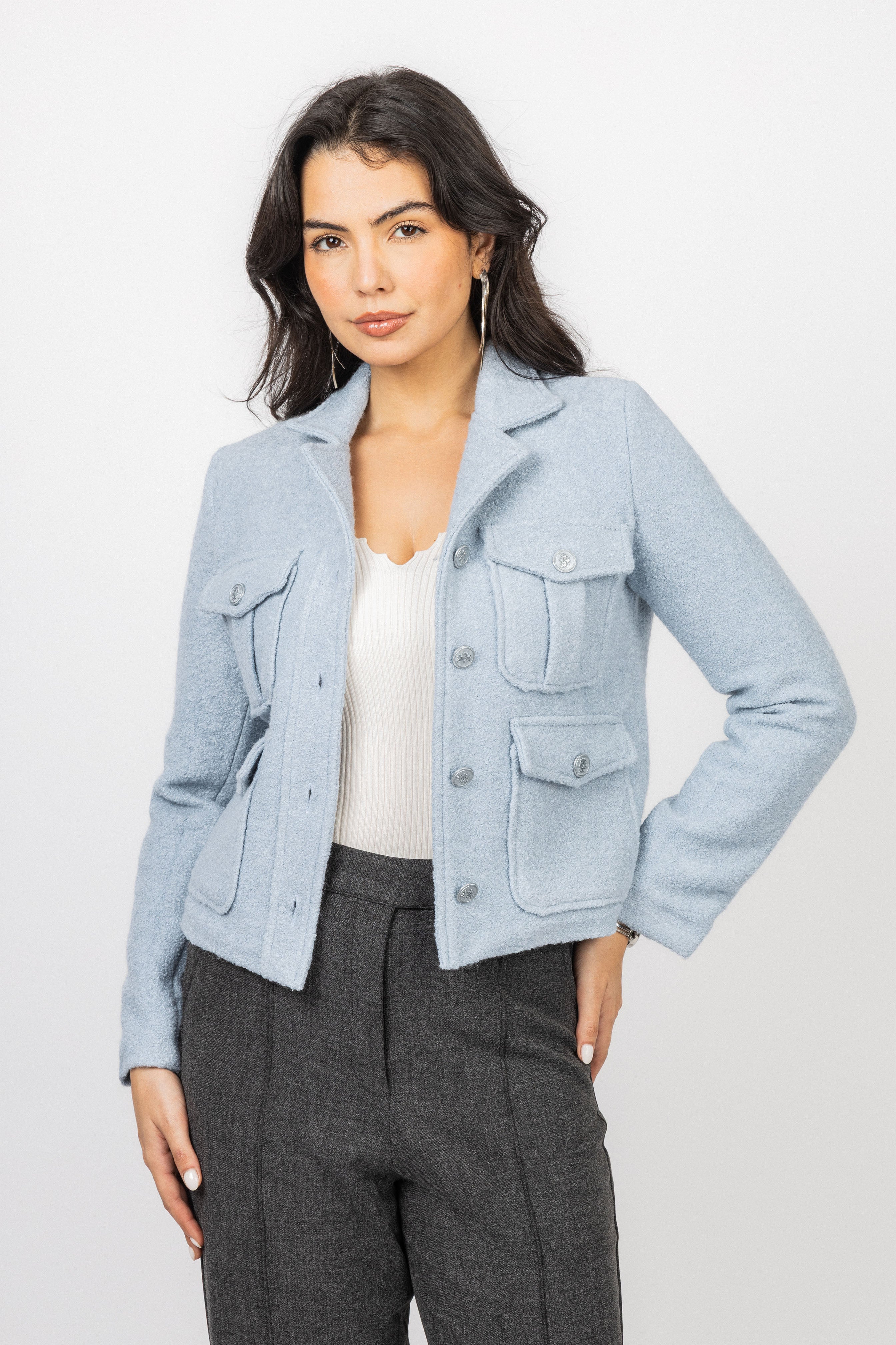 Light Blue heavy Short Jacket