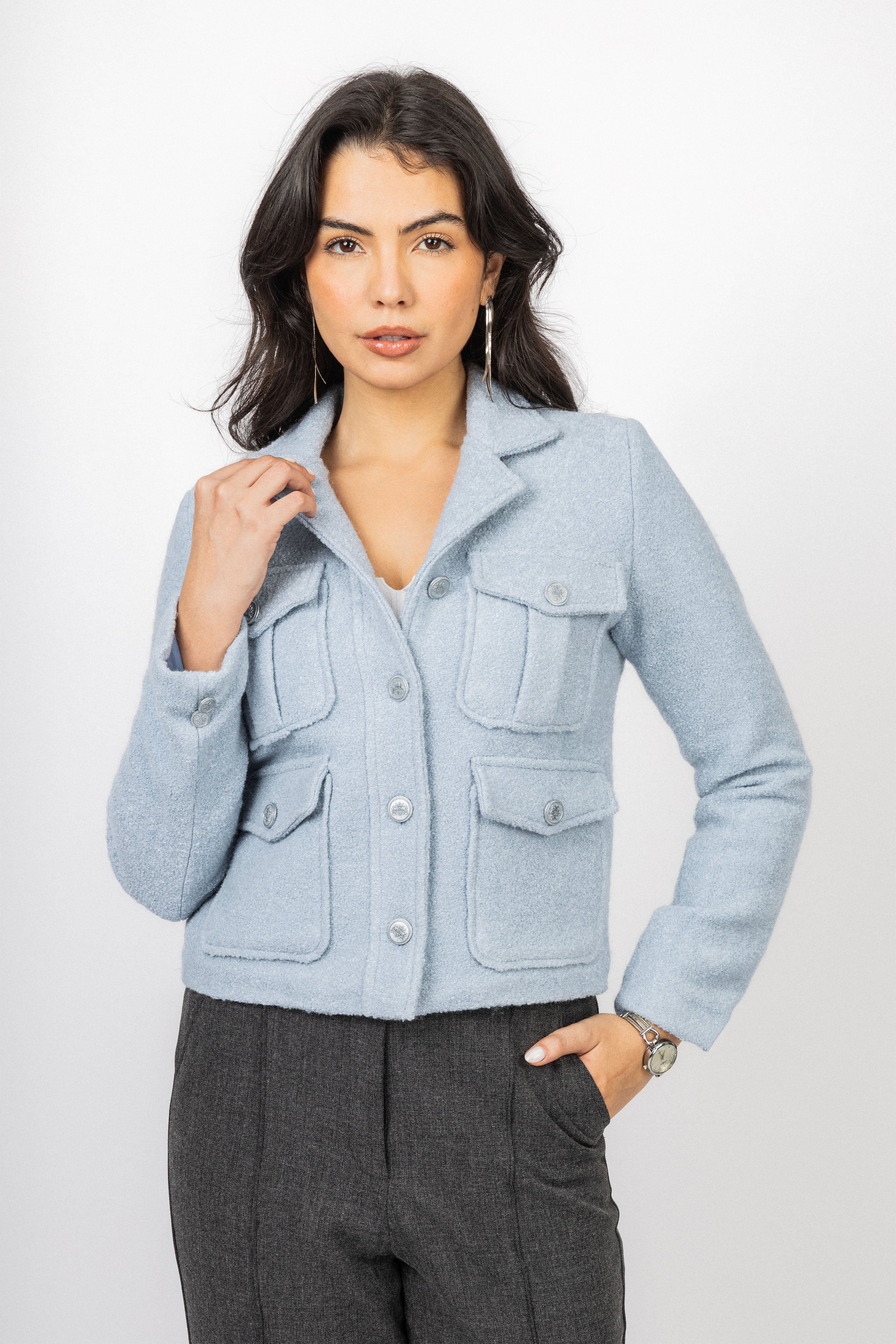 Light Blue heavy Short Jacket