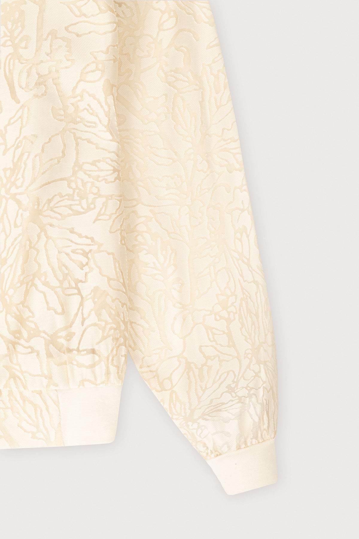 Off-White Jacquard Chiffon Jacket