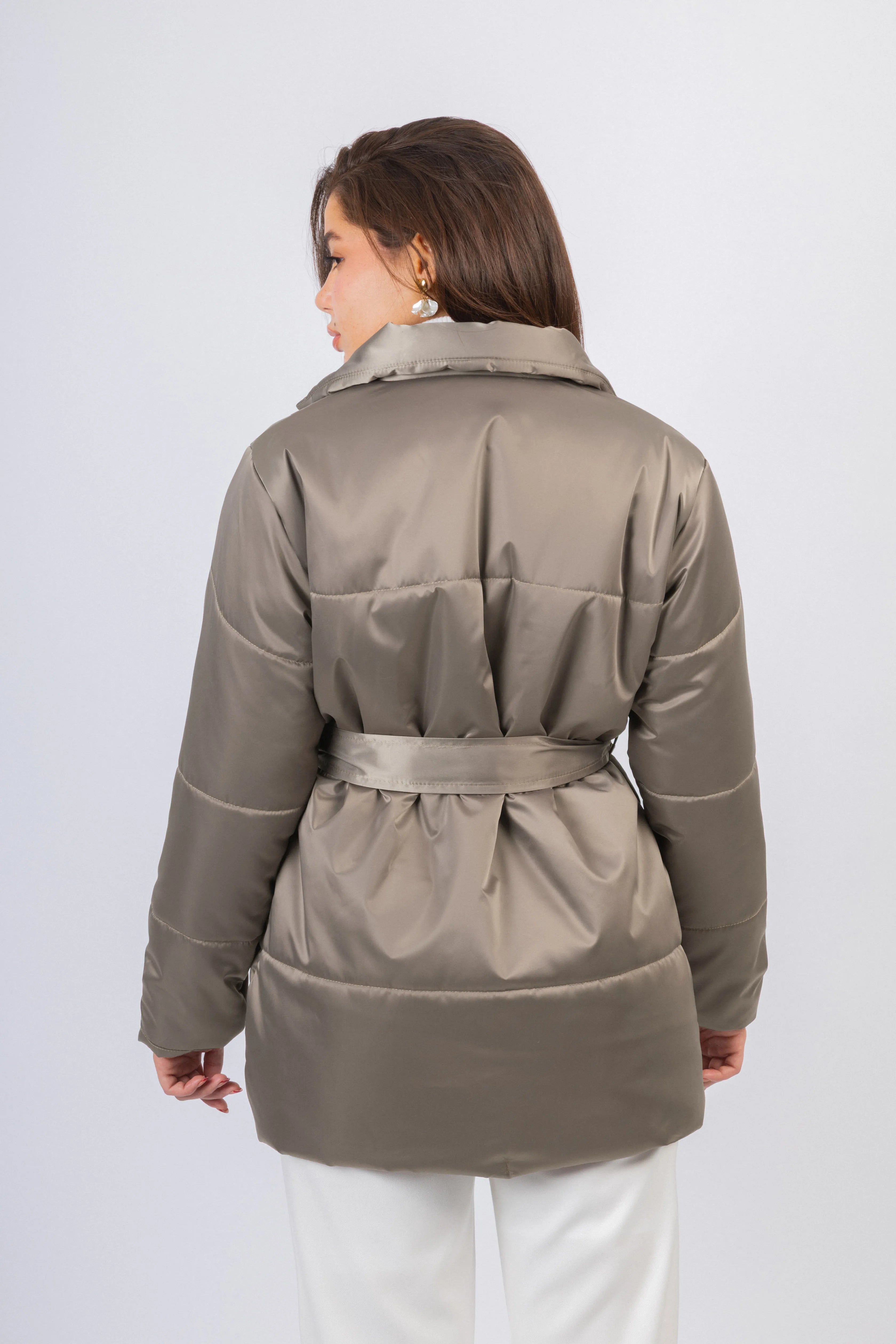 Light Beige Puffer Waterproof Jacket - De Backers - 5