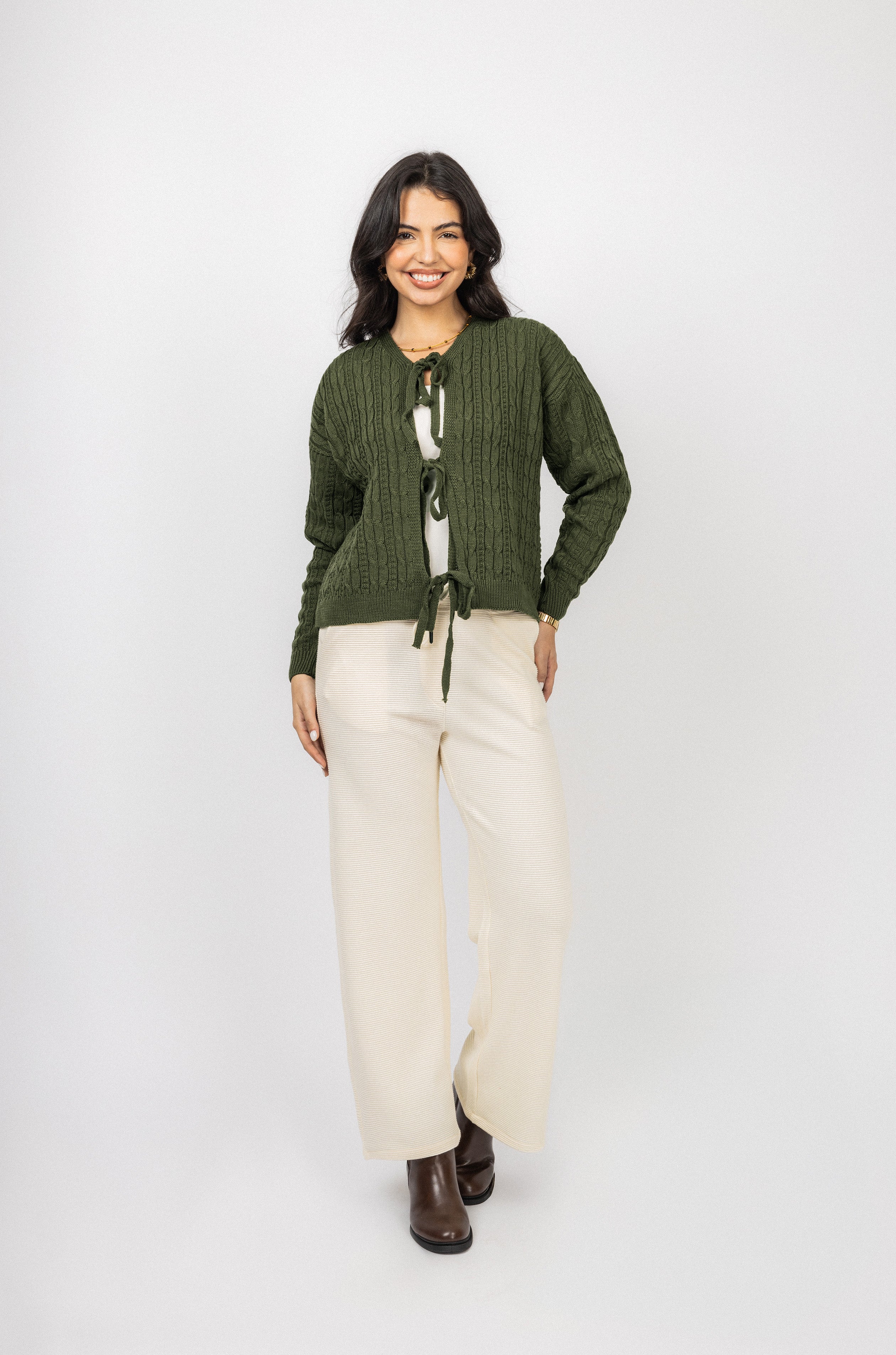 Dark Green Knitted Jacket