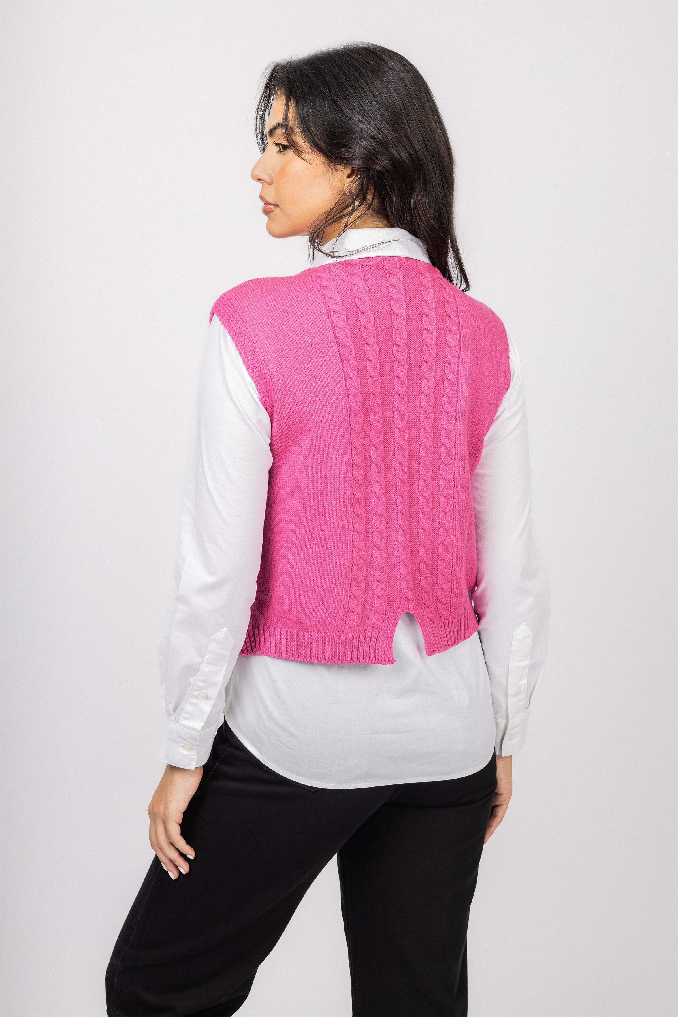 Rose Knitted Women Vest