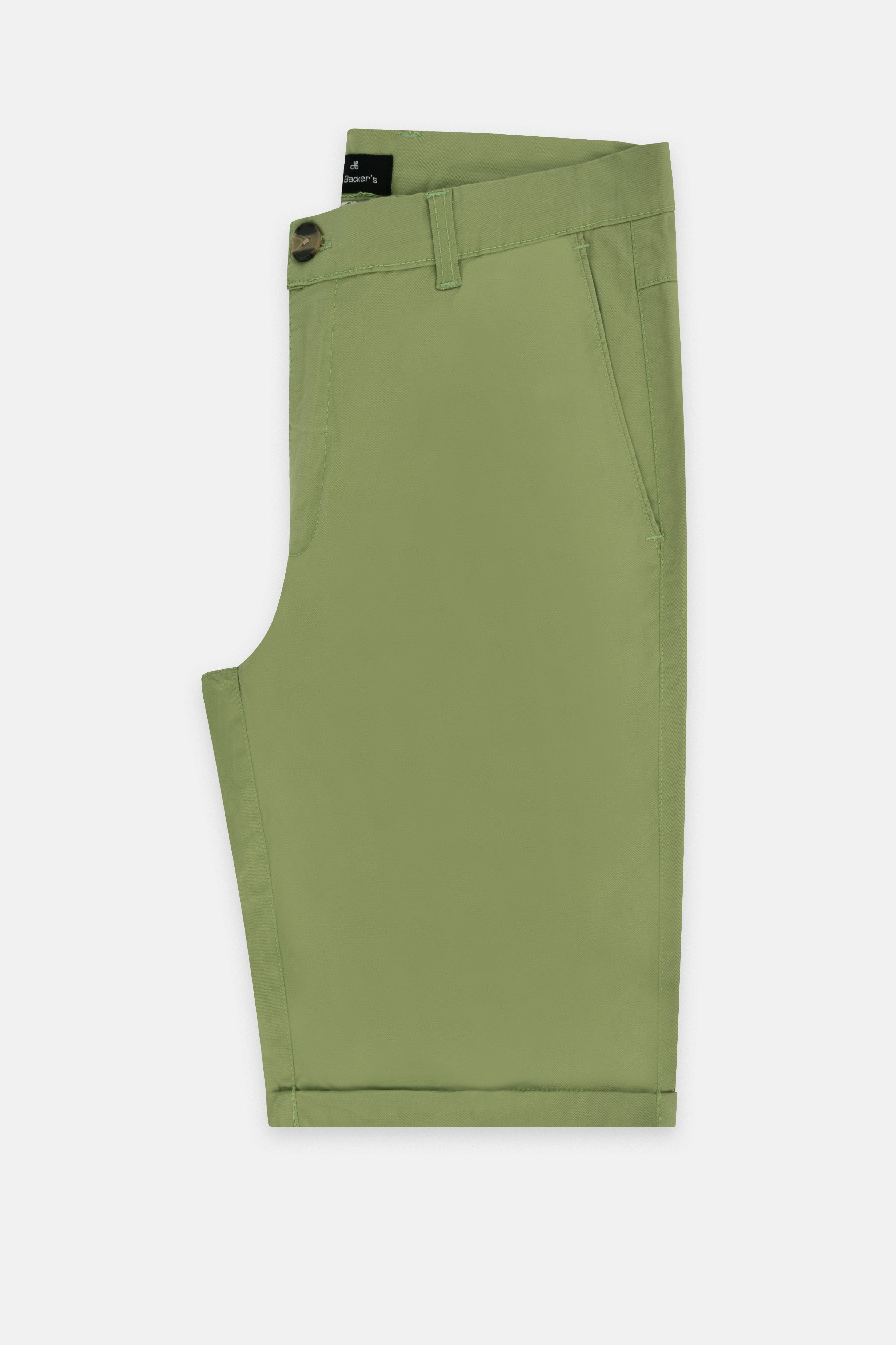 Moss Green Gabardine Short - 1