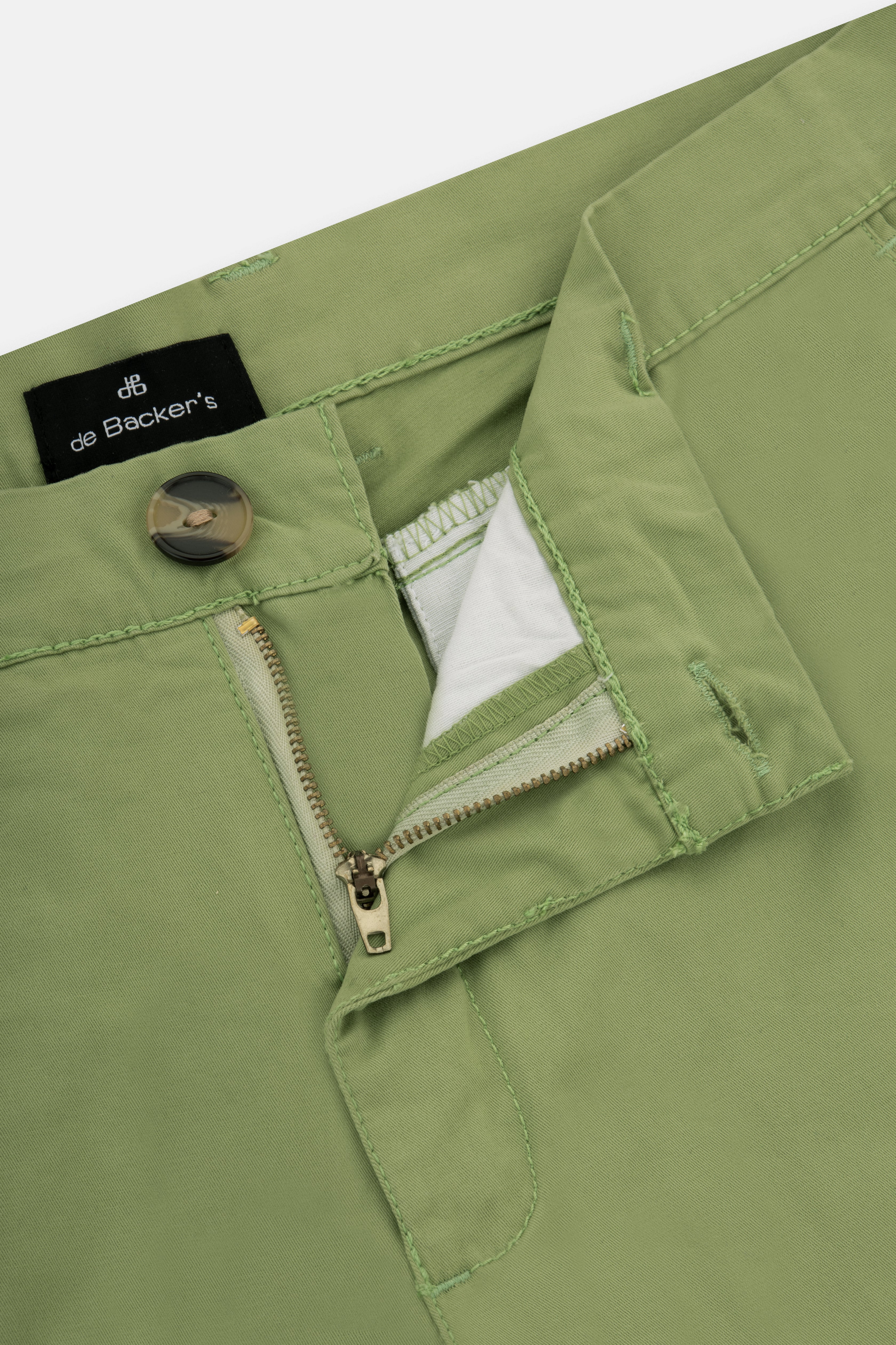 Moss Green Gabardine Short - 2