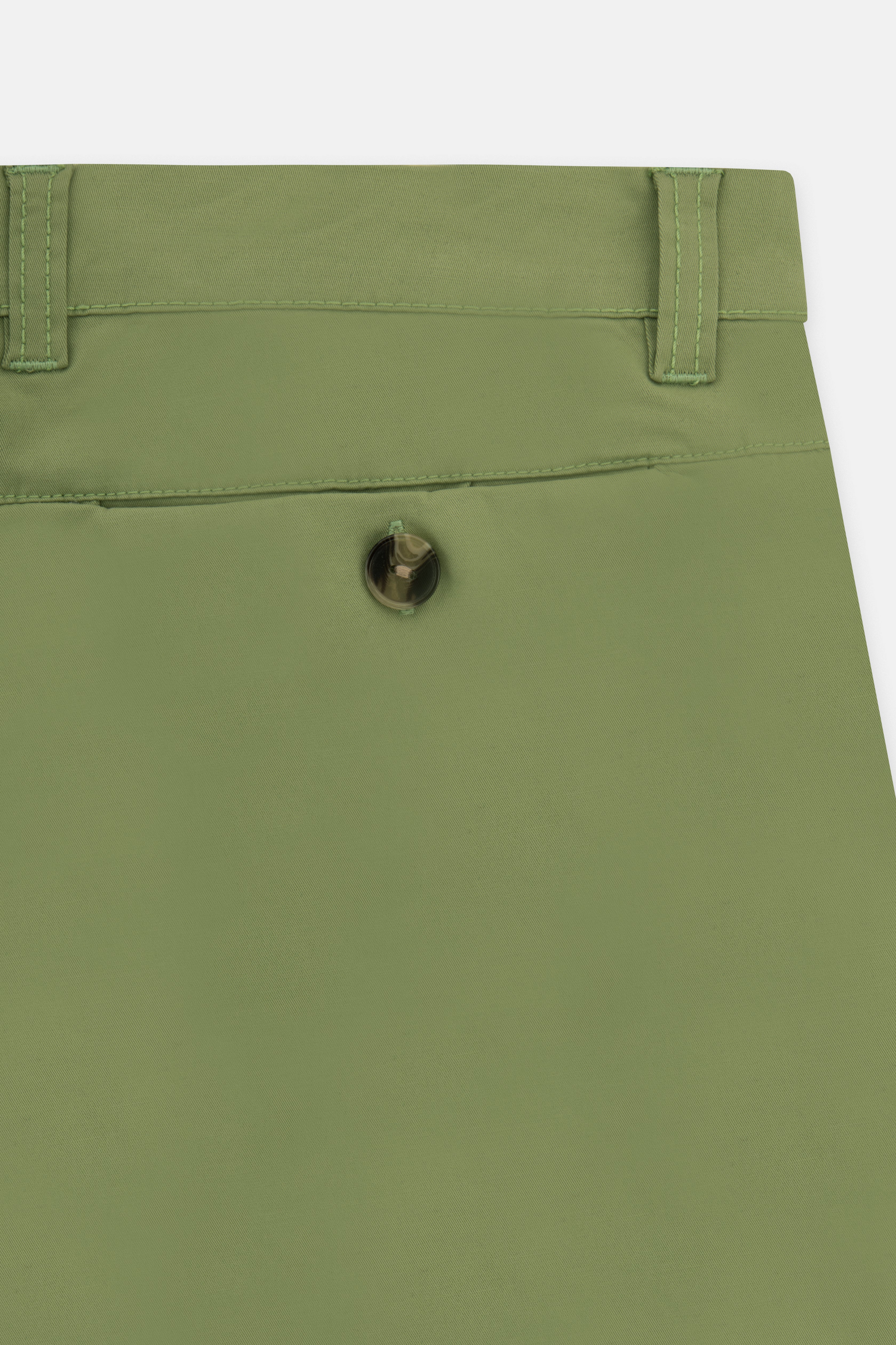 Moss Green Gabardine Short - 3