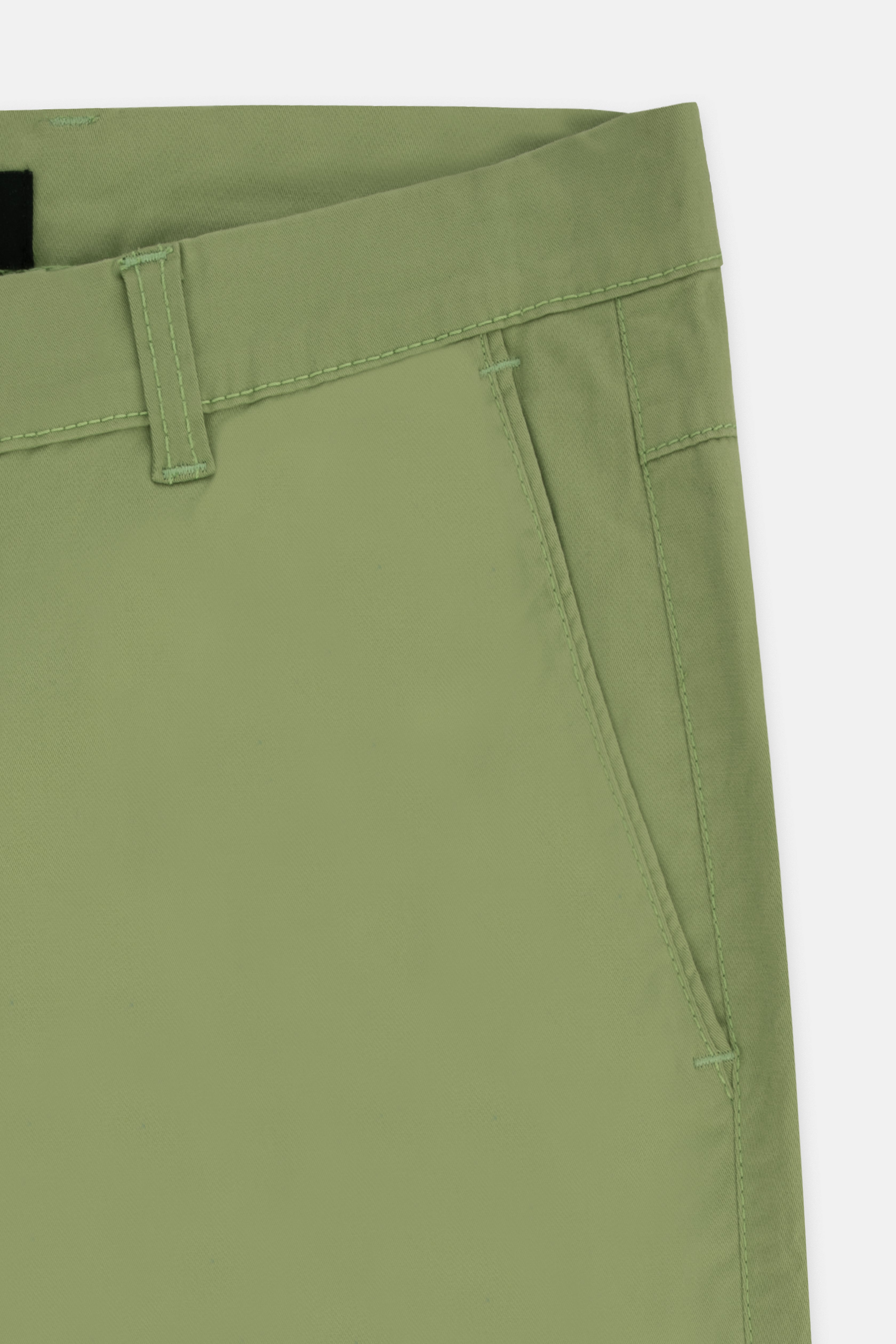 Moss Green Gabardine Short - 4
