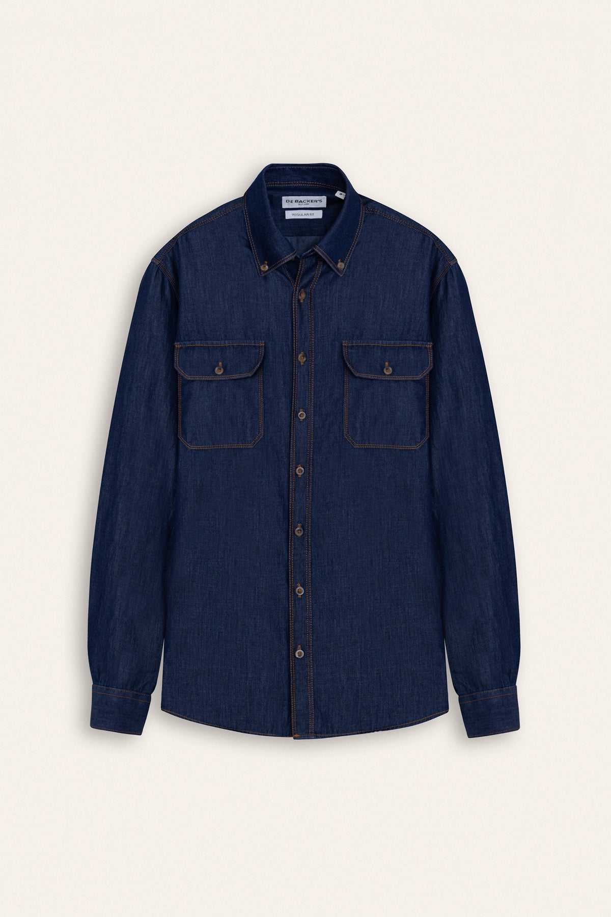 Dark Navy Casual Jeans Shirt - De Backers - 1