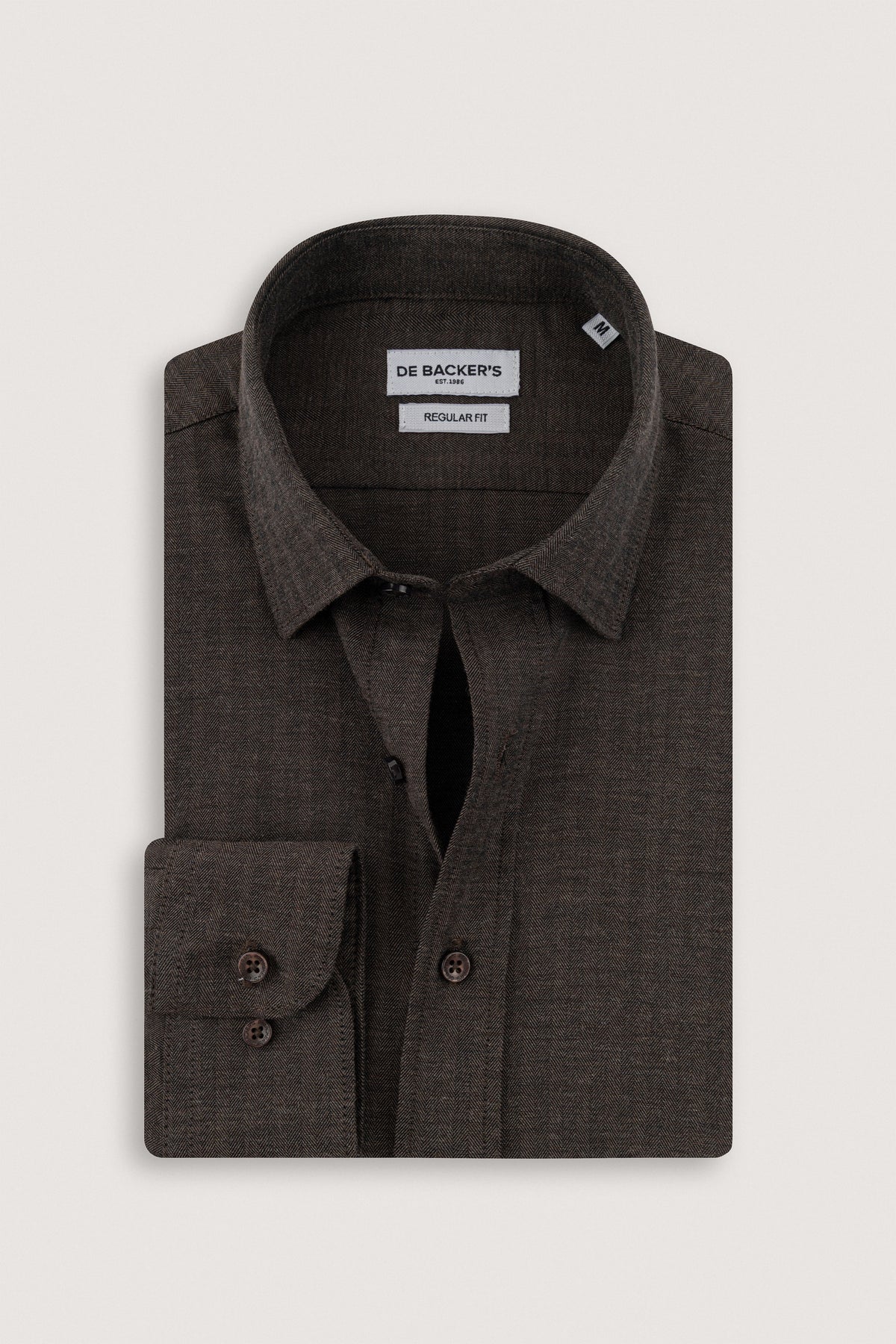 Dark Brown Casual Shirt - De Backers - 1