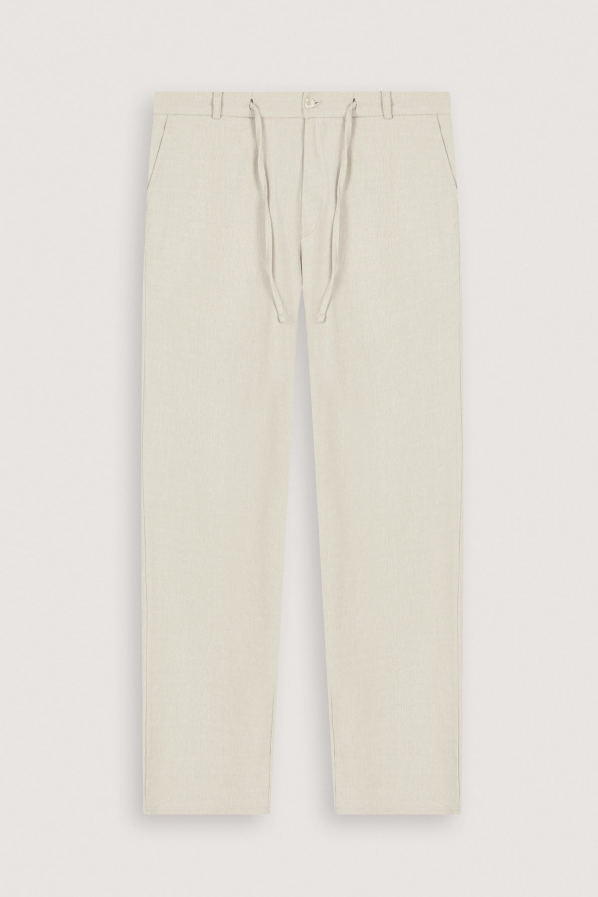Cream Casual Linen Trousers - De Backers - 1