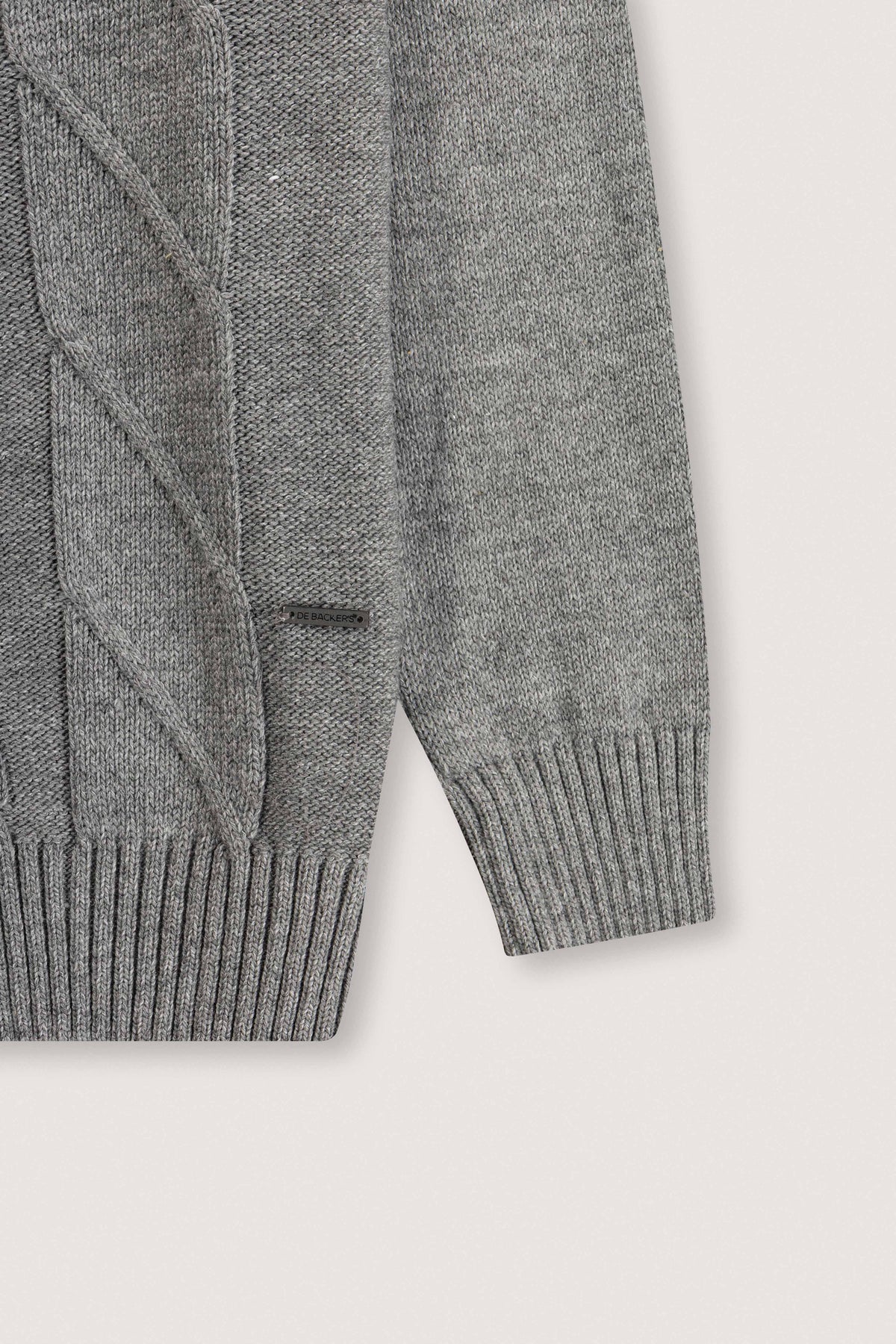 Grey Knitted Jacket - De Backers - 3
