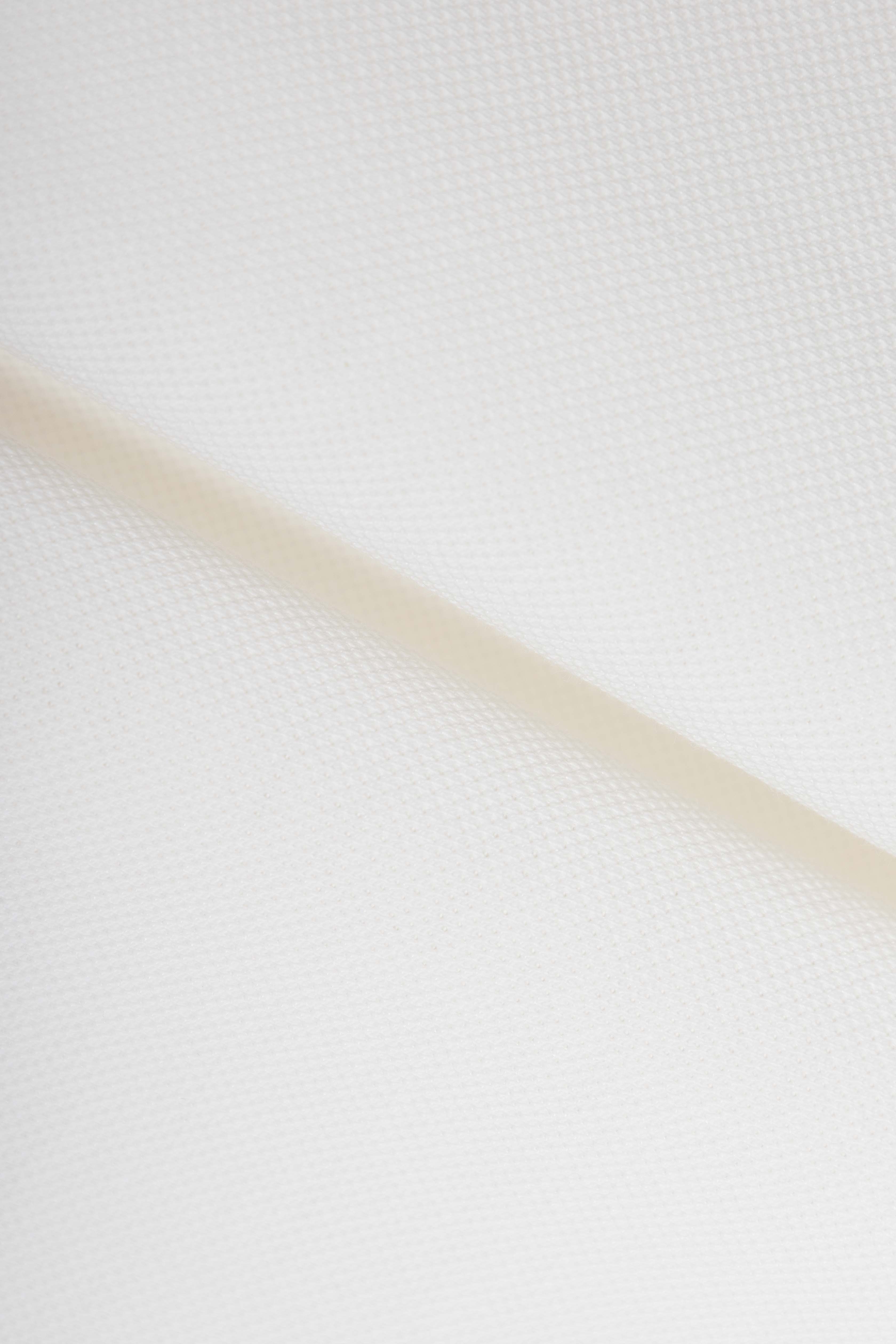 Off White Pique V neck Polo