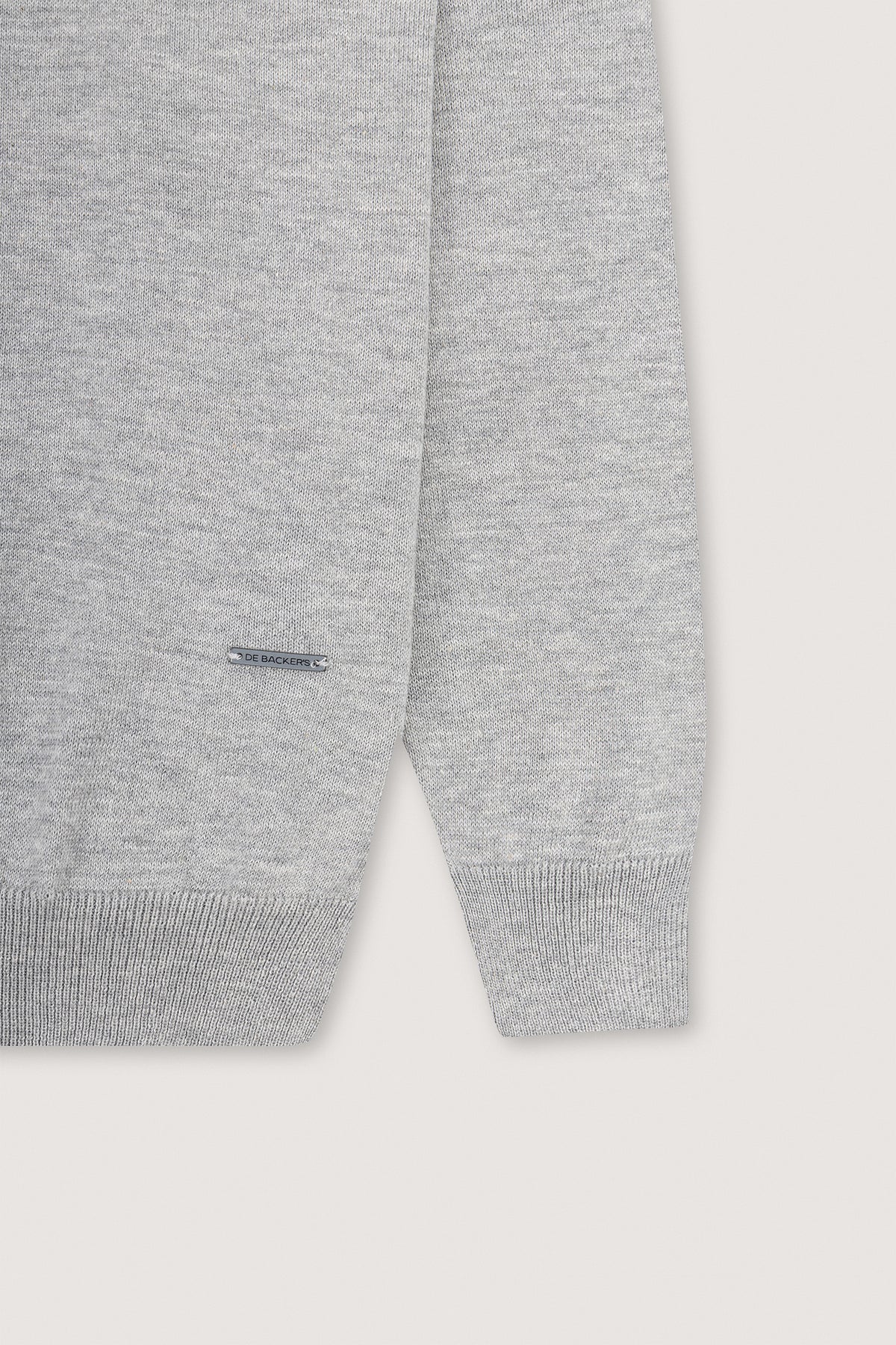 Grey V-Neck Pullover - De Backers - 3