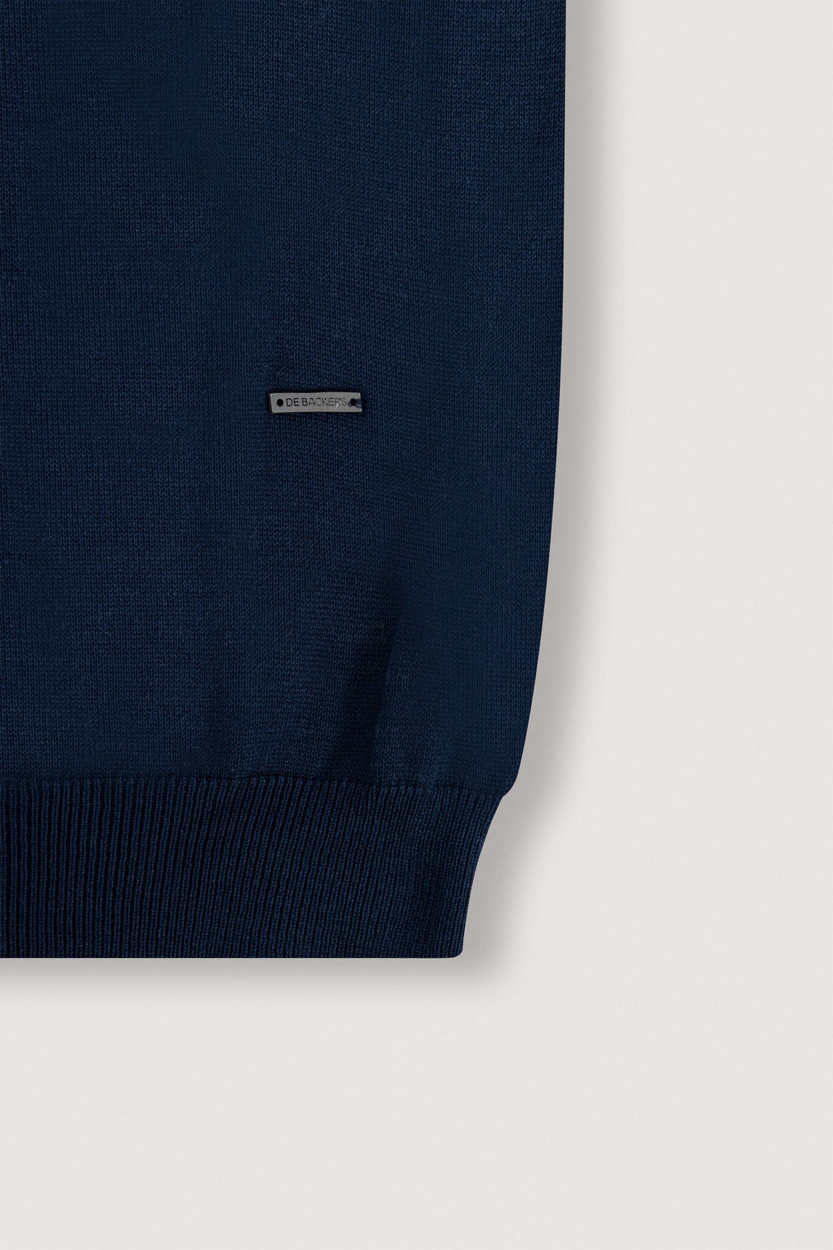 Navy V-Neck Knitted Vest - De Backers - 2