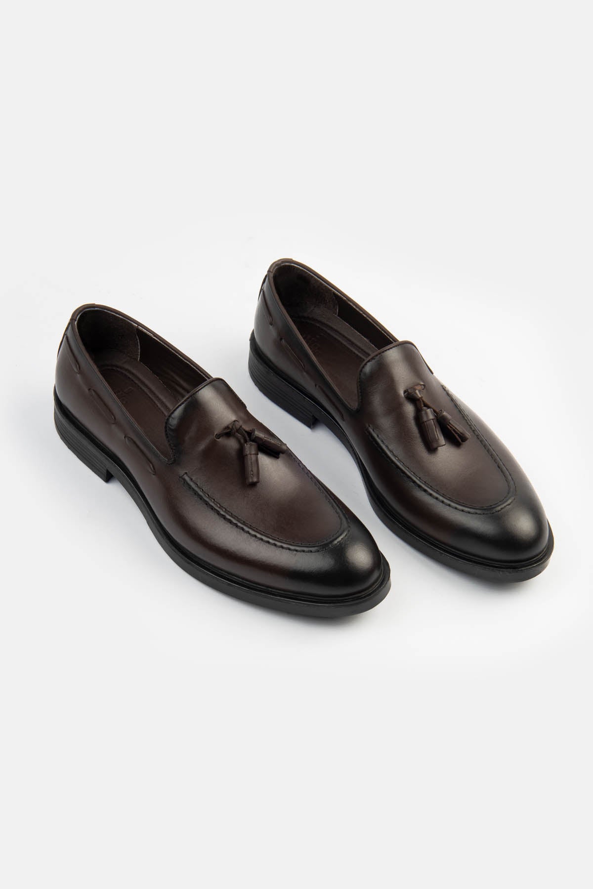 men's leather shoes Egypt - Brown Tassel Loafer - 2
