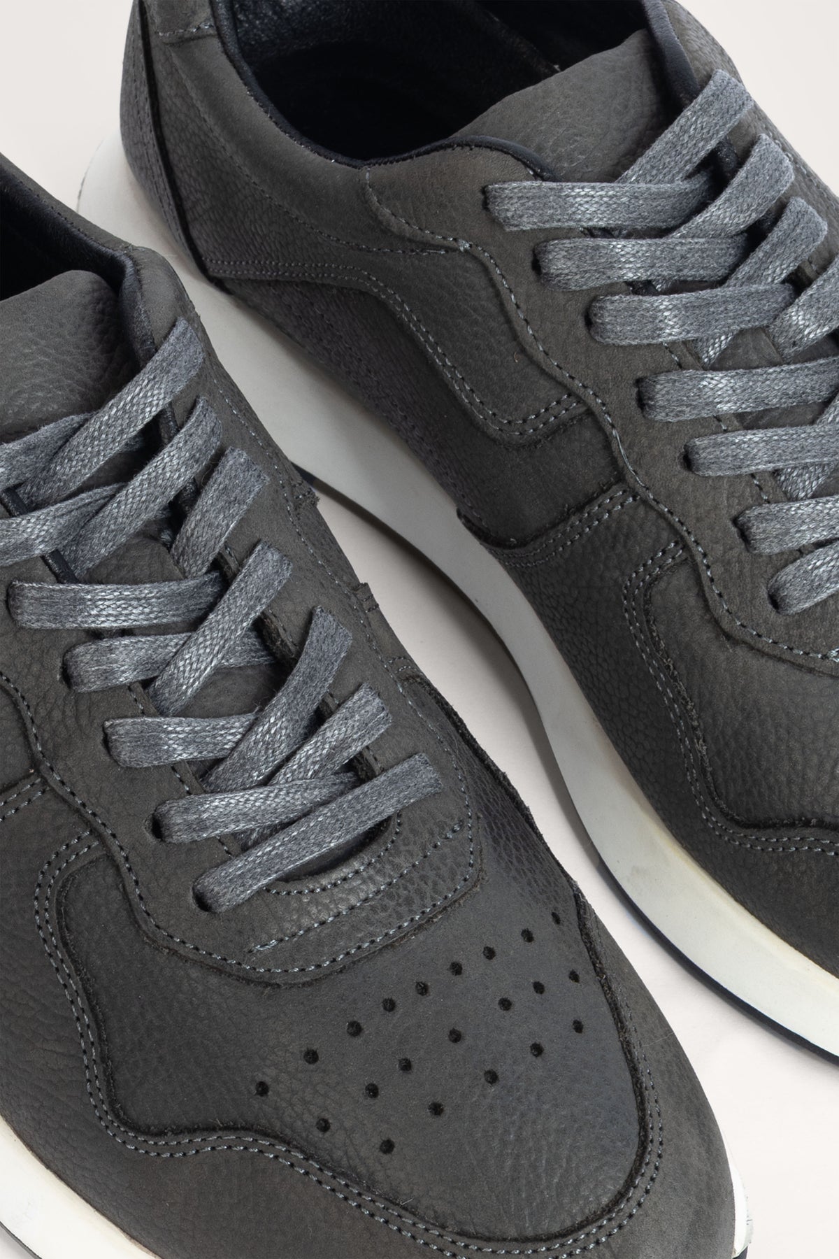 Light Grey Leather Sneakers