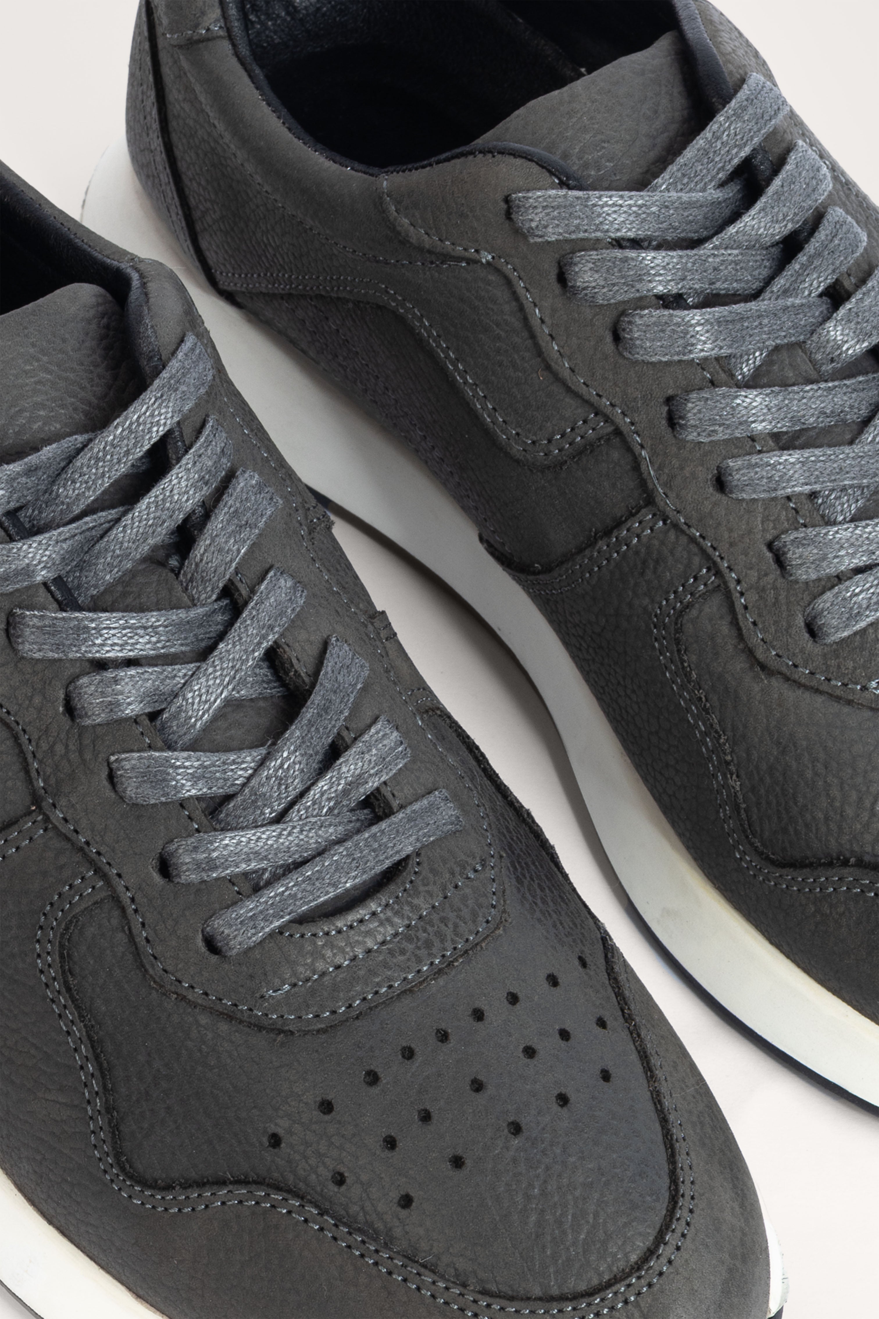 Light Grey Leather Sneakers