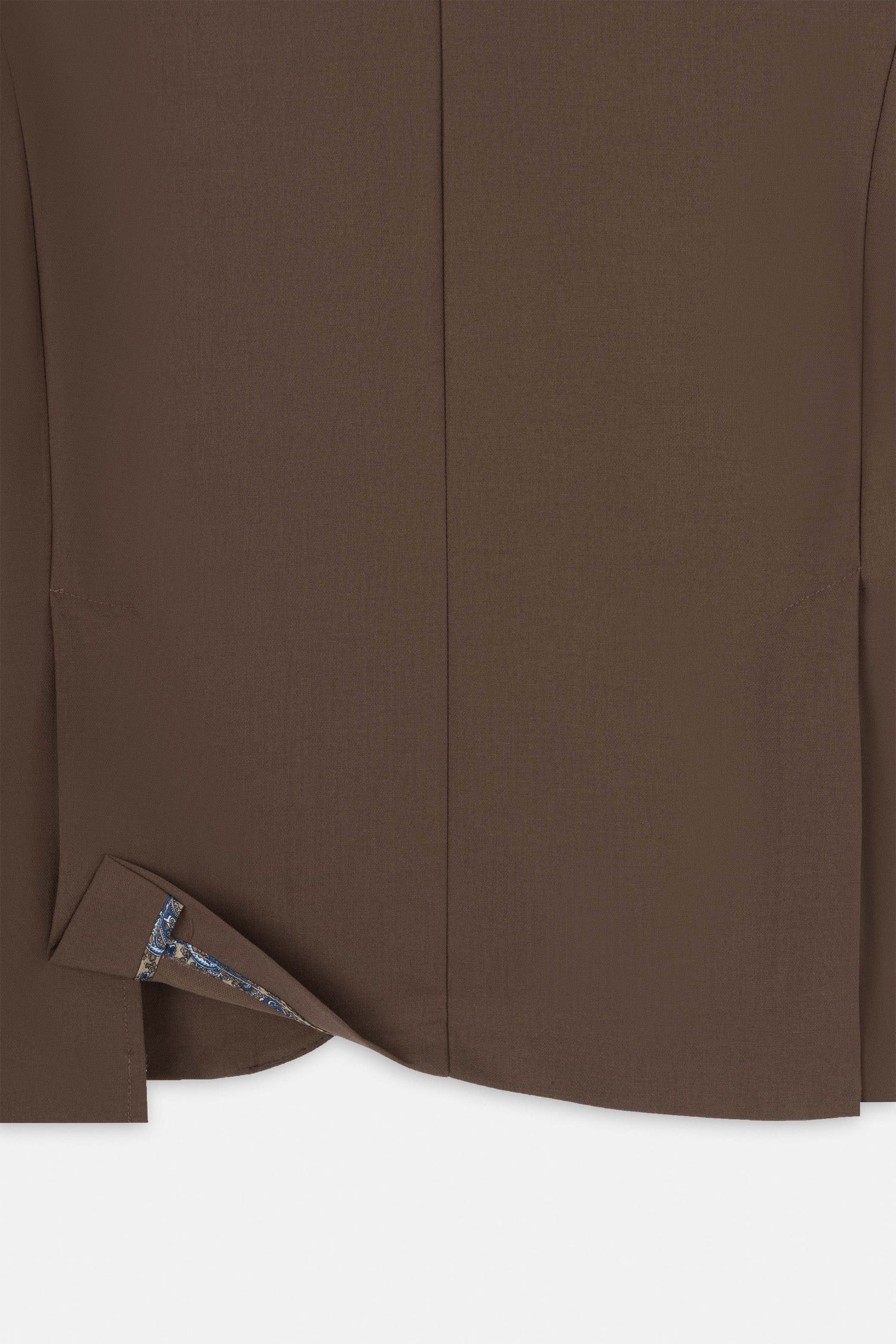 Brown Casual Linen Blend Blazer