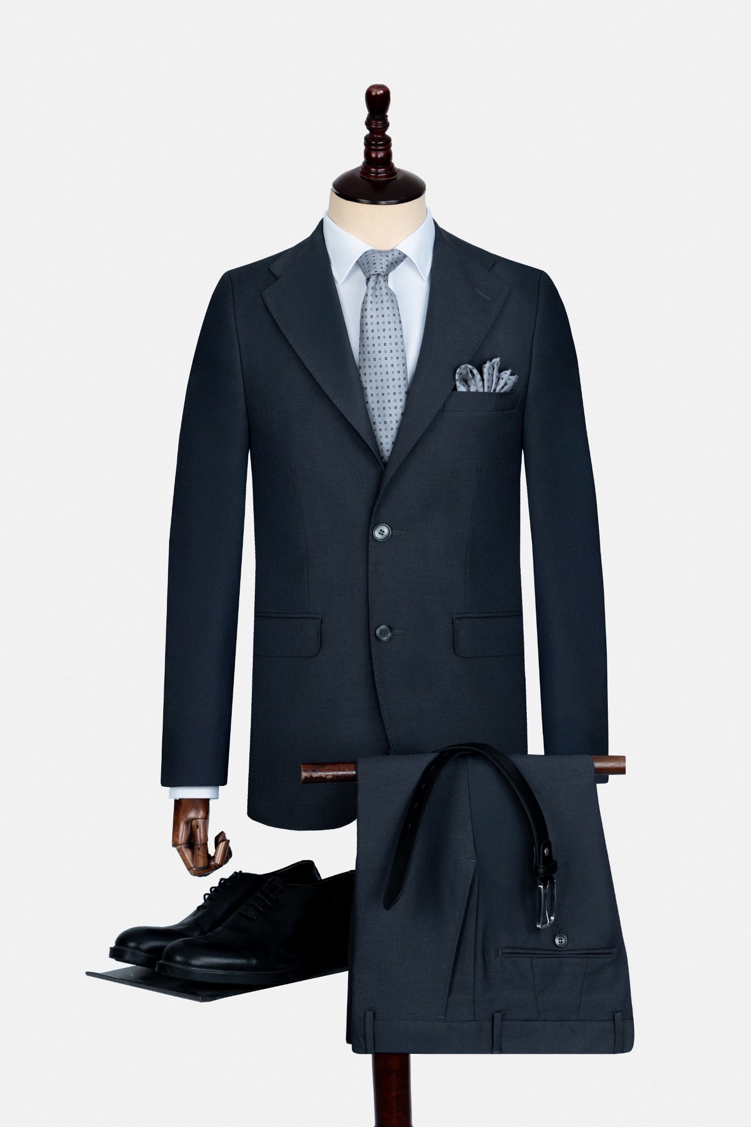 بدلة كحلي من قماش البامبو