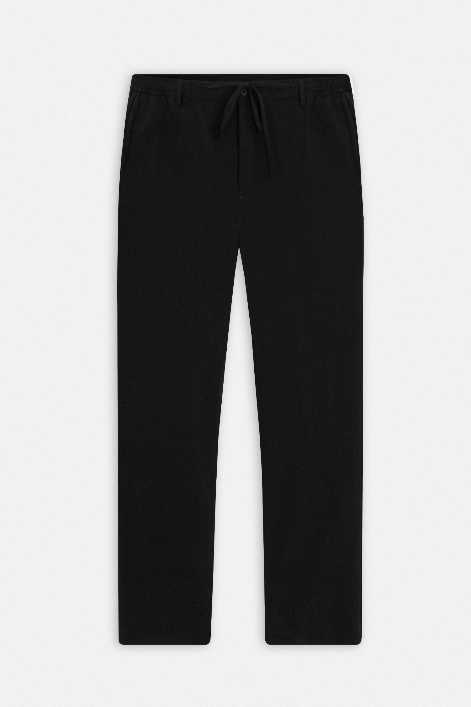 Laced-Up Black Casual pants