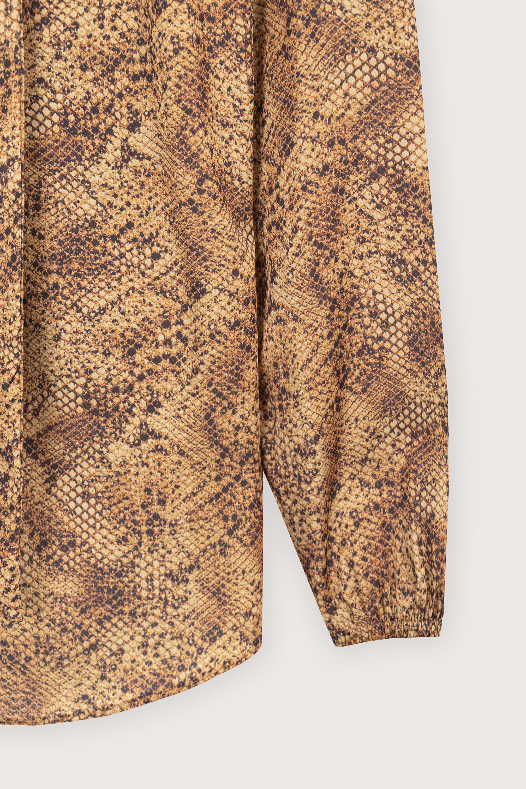 women's blouse Egypt - Camel Snakeskin Satin Blouse - 3