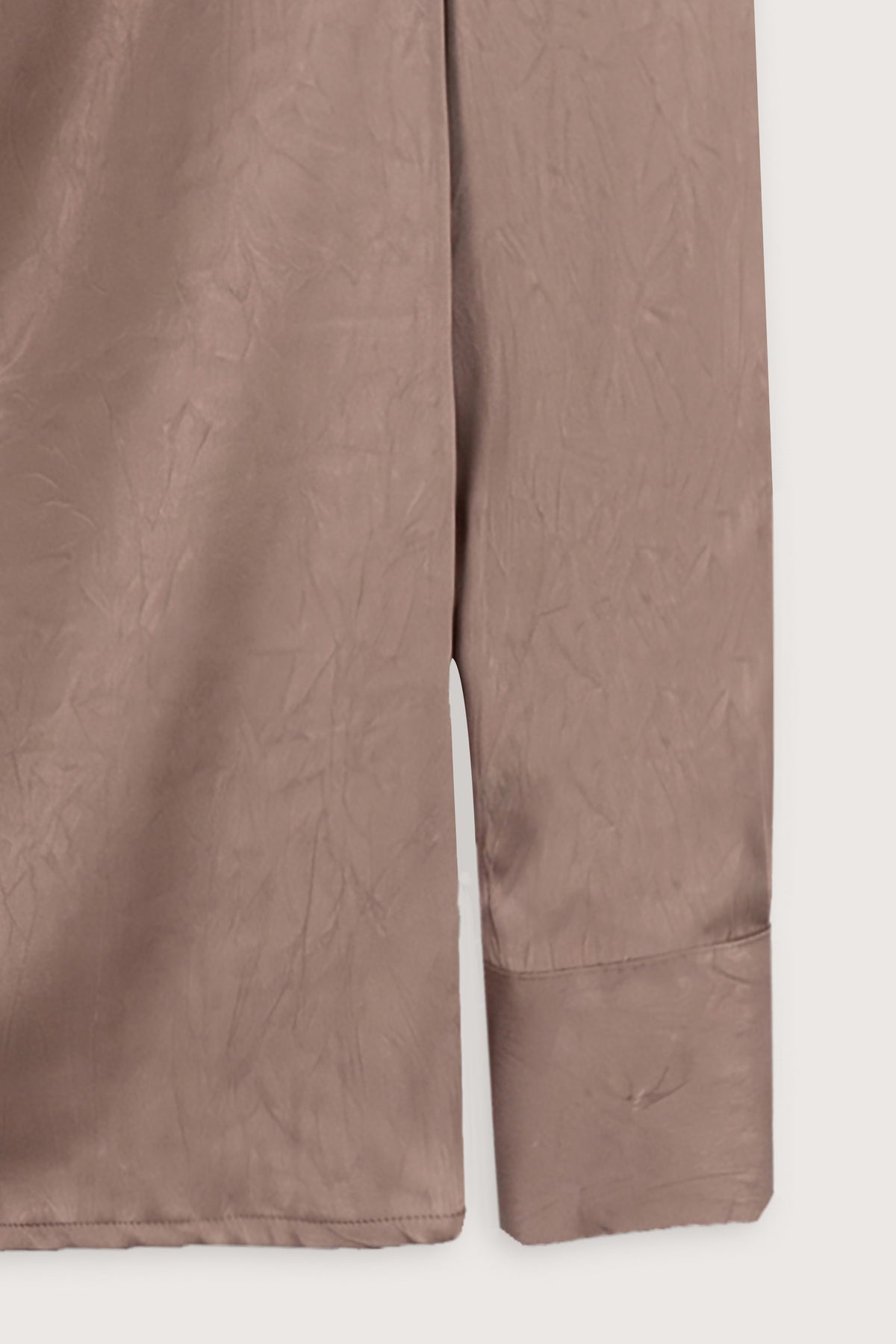 women's blouse Egypt - Coffee Cowl-Neck Satin Blouse - 3
