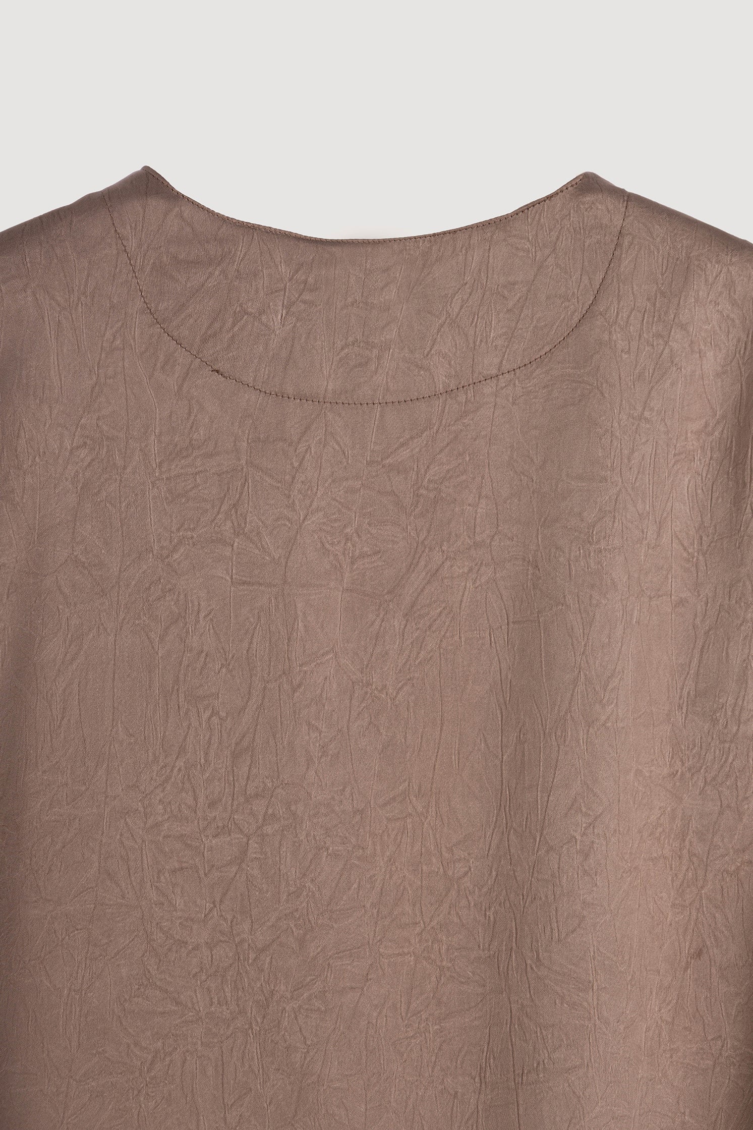 women's blouse Egypt - Coffee Cowl-Neck Satin Blouse - 4