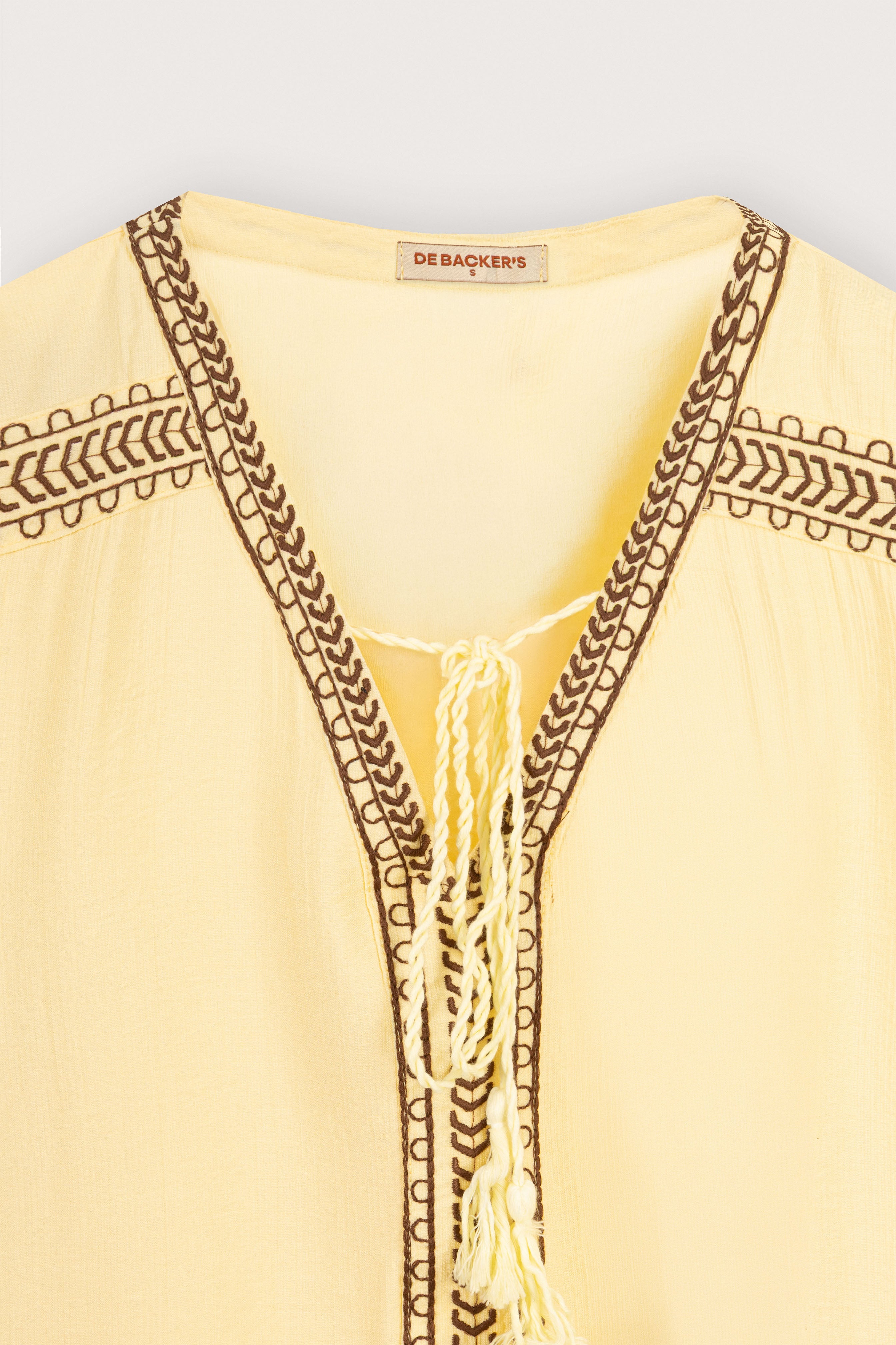 women's blouse Egypt - Butter Yellow Embroidered Blouse - 2