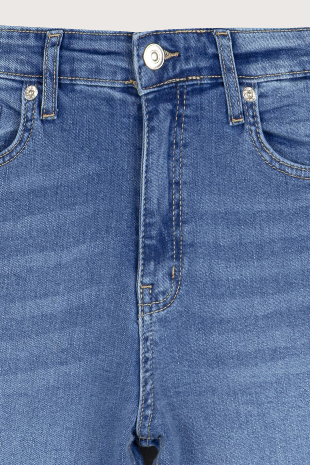 Medium Blue Wash Flare-Leg Women's Jeans Pants - 2