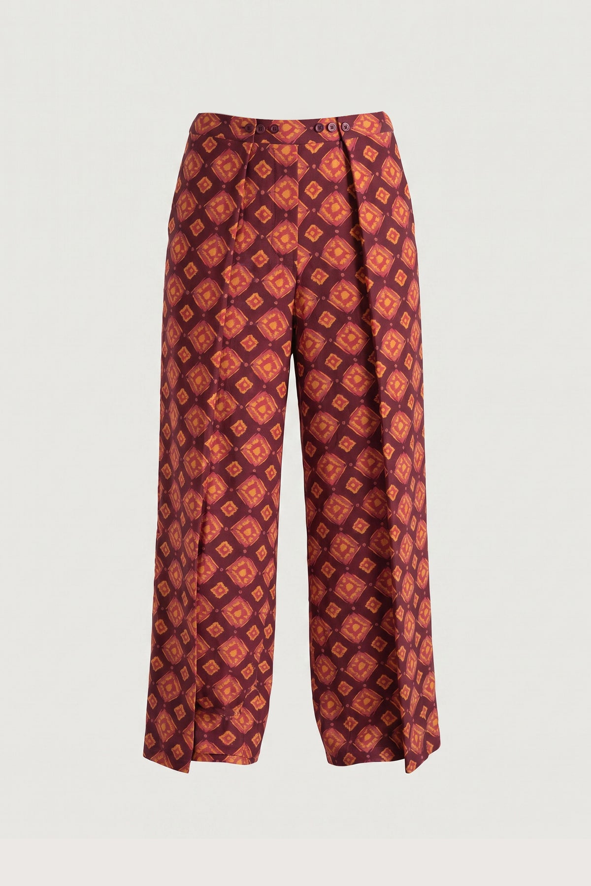 Olive Green Wide-Leg Pants - 1