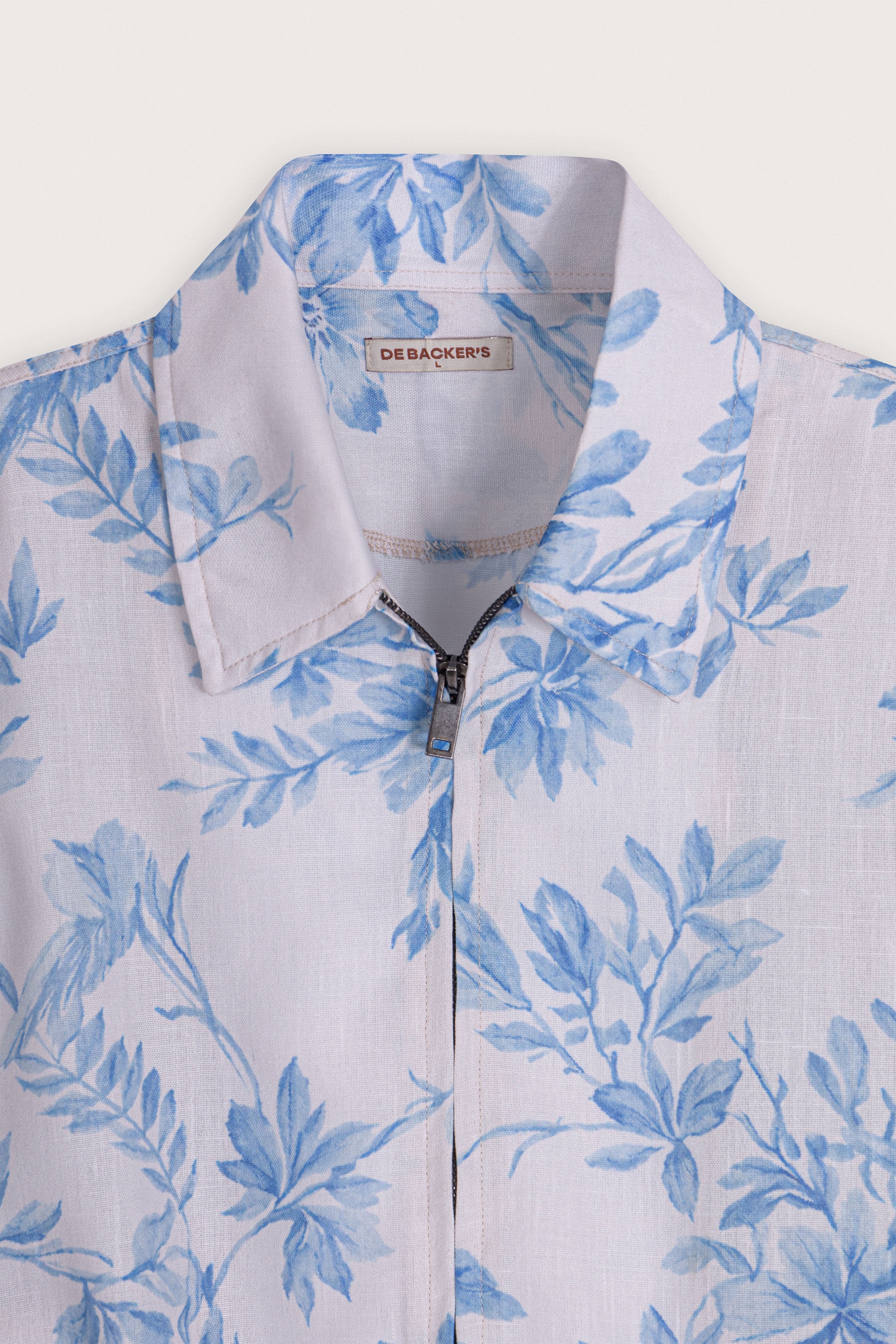 women's linen jacket Egypt - Sky Blue Floral Linen Jacket - 2