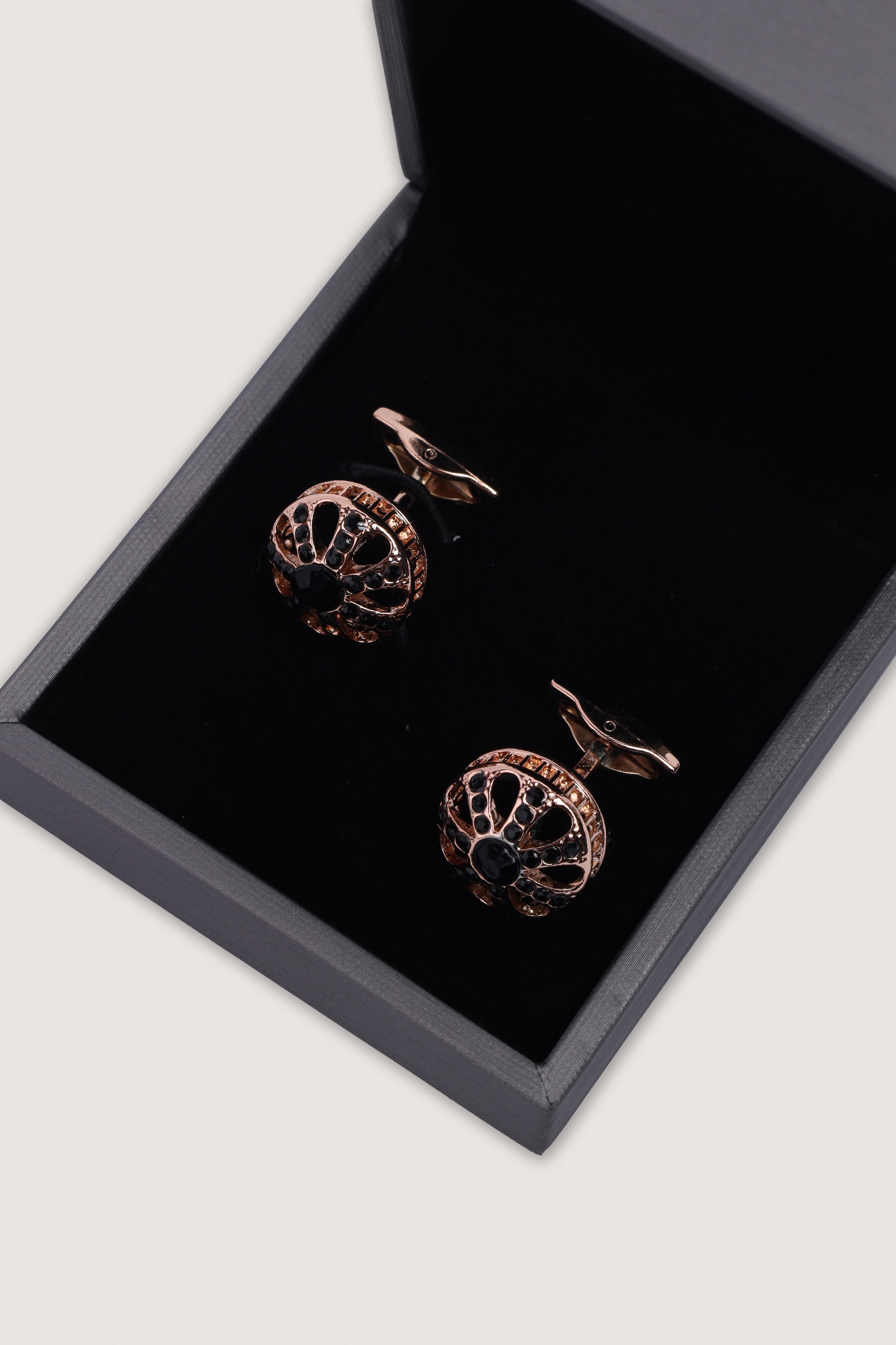 Rose-Gold Round Cufflinks