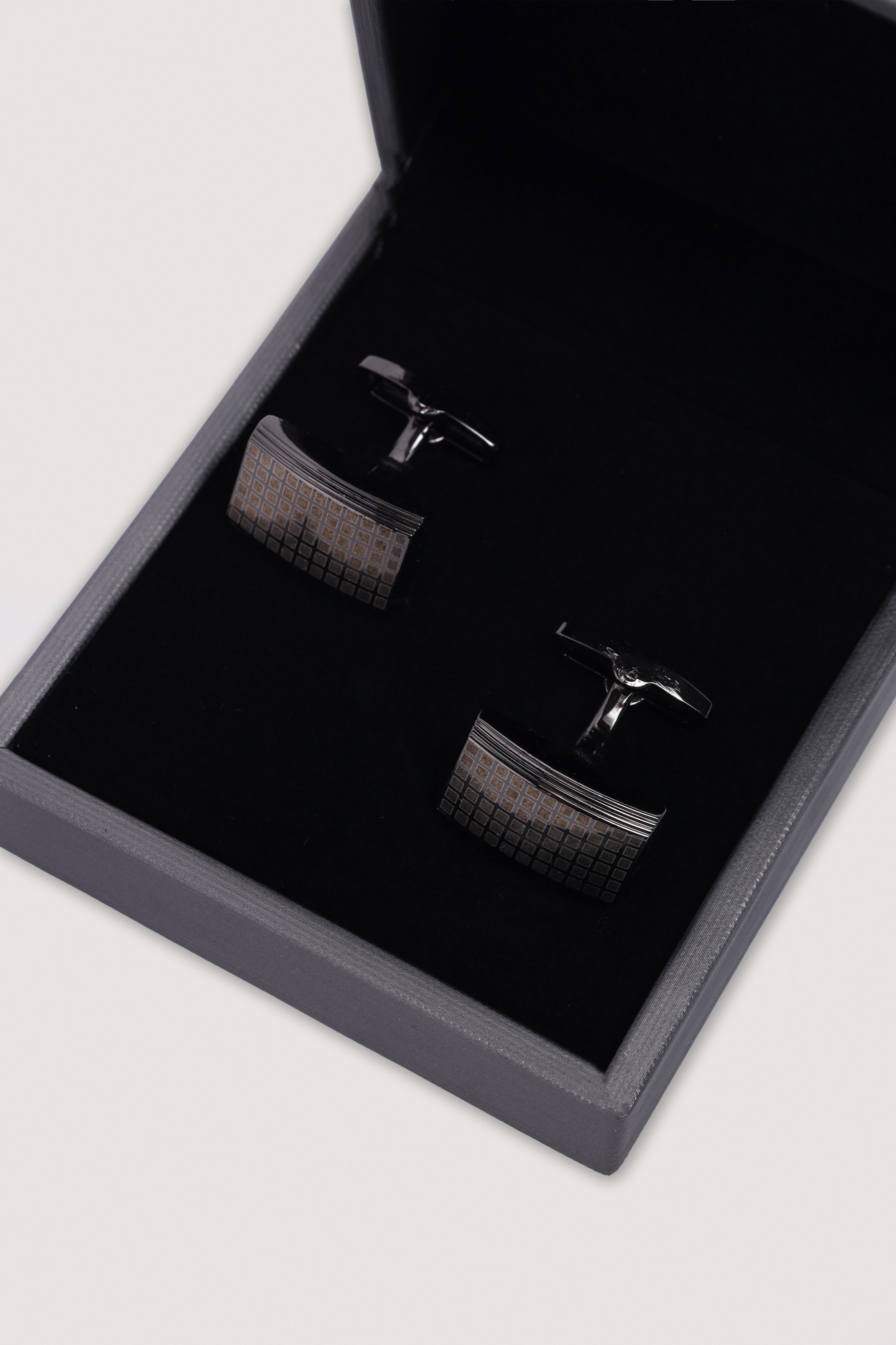 Dark Silver Rectangular cufflinks