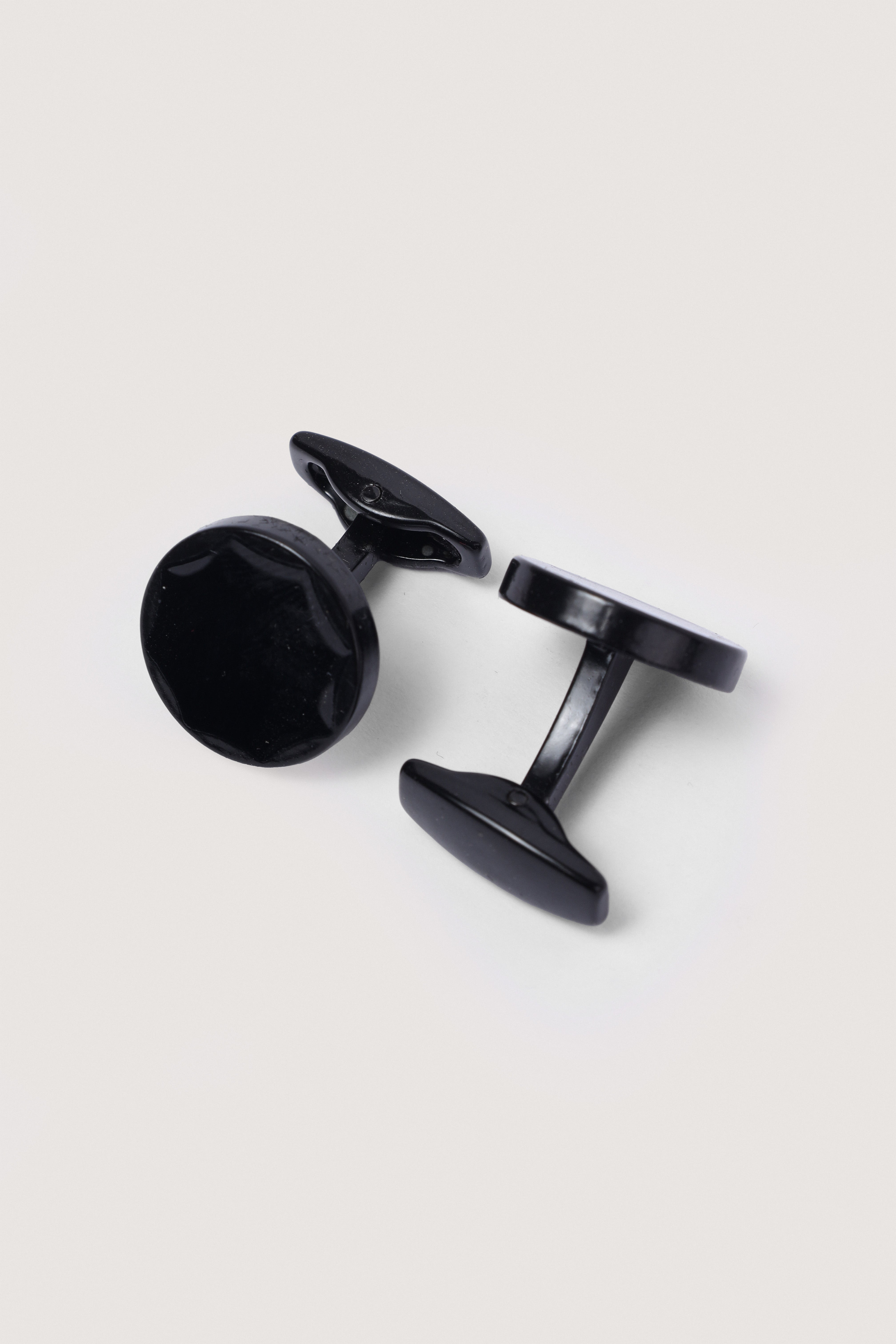 Black Rounded Cufflinks