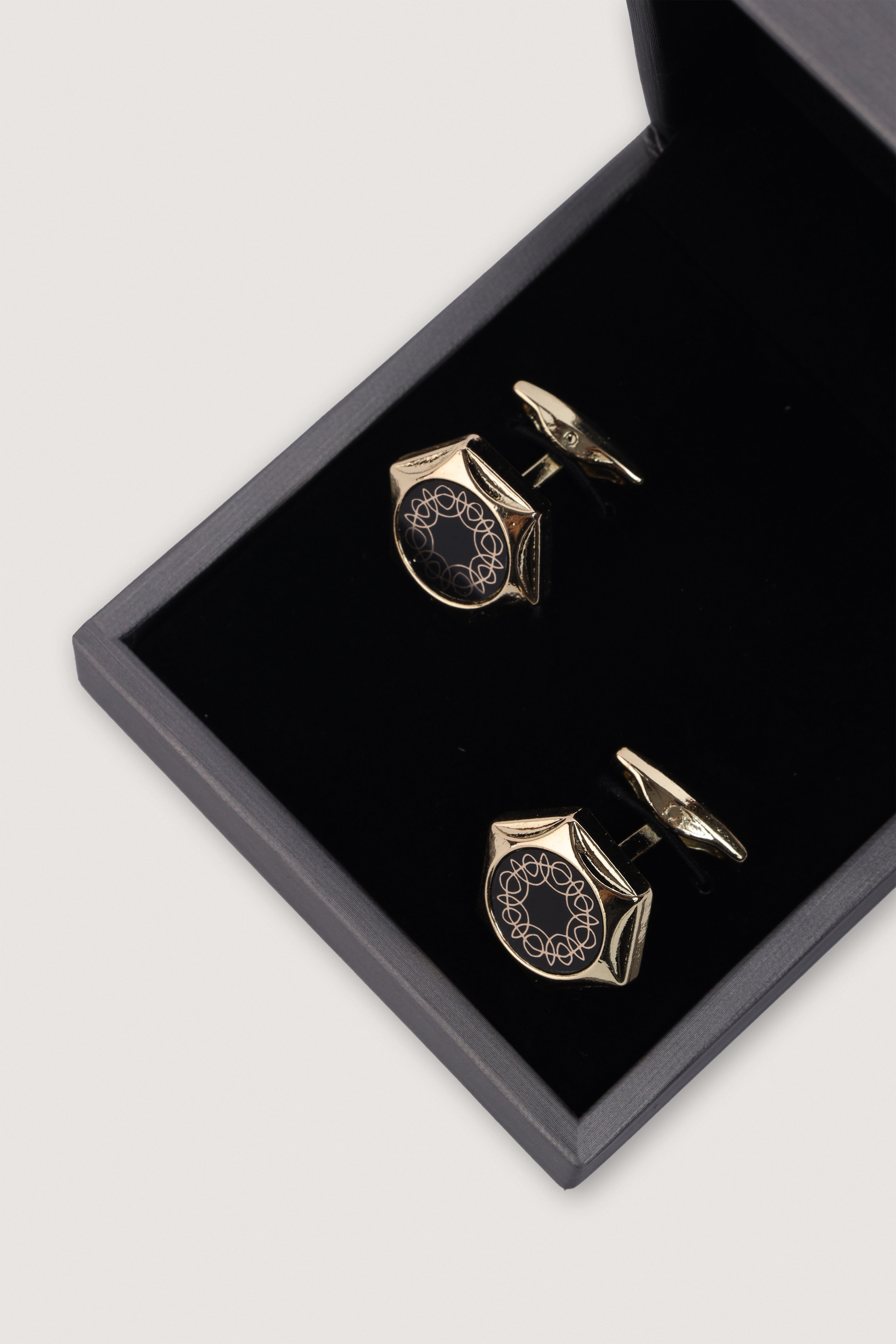 Gold Hexagonal Cufflinks
