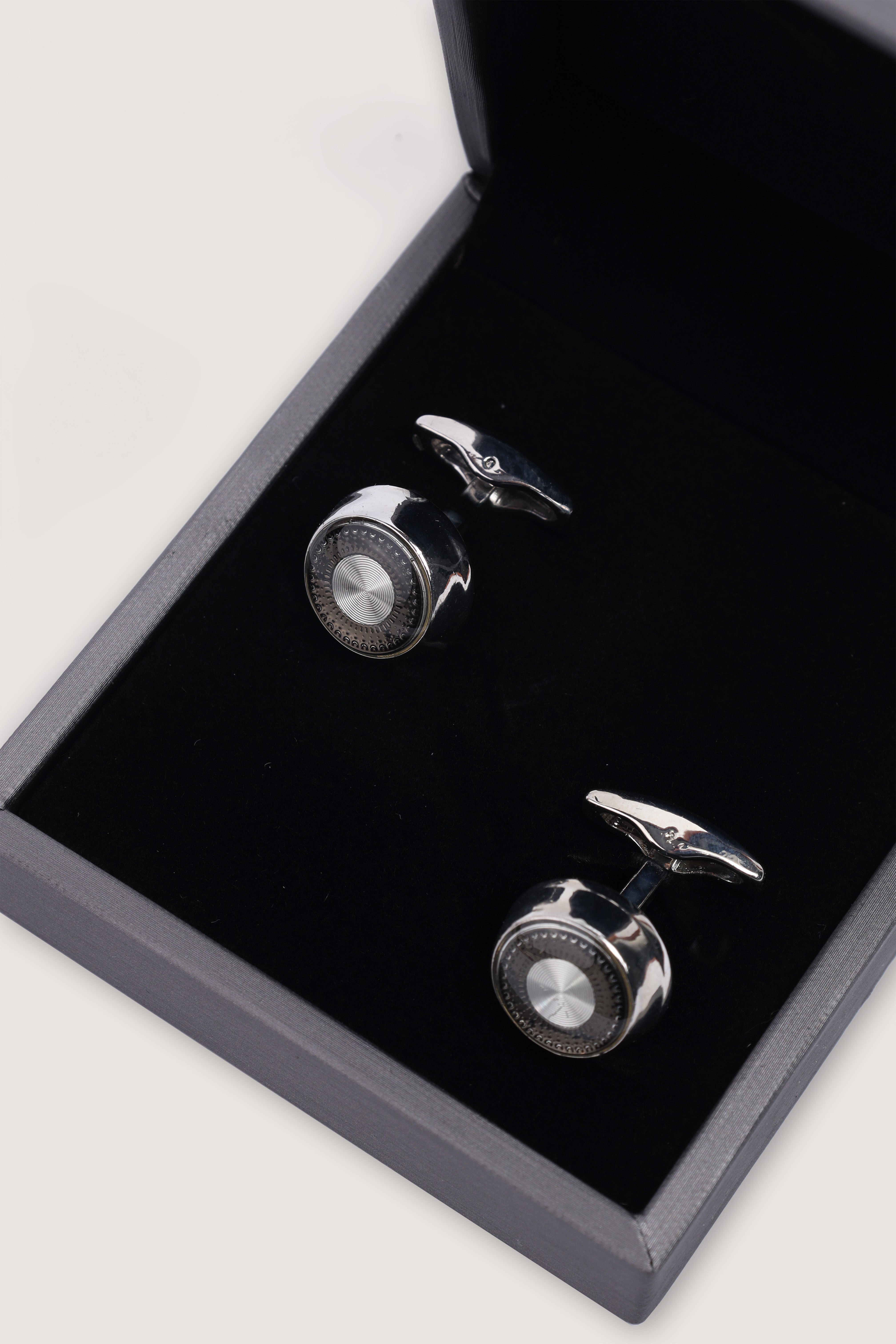Silver Round Cufflinks