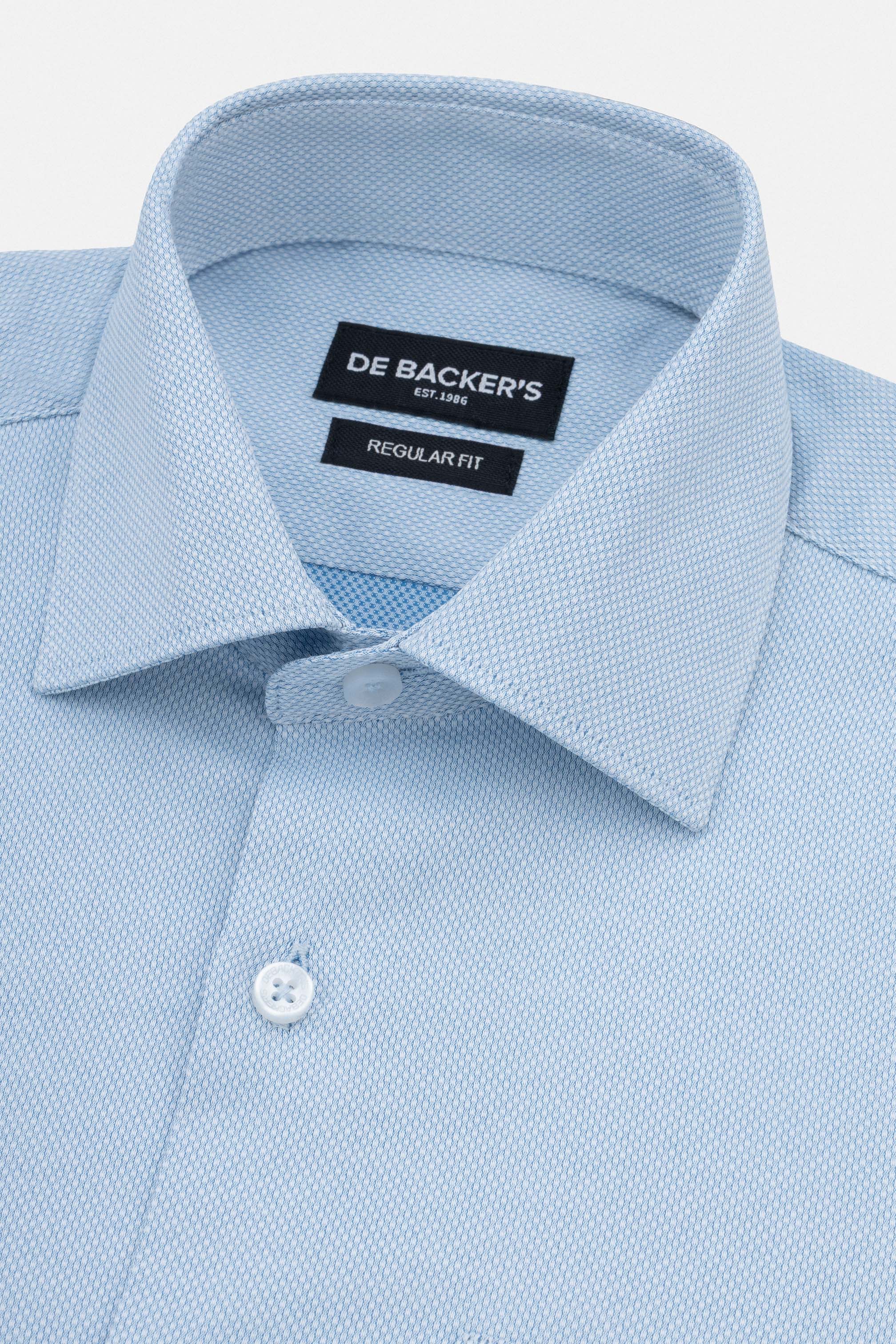Jacquard light Blue Classic Shirt