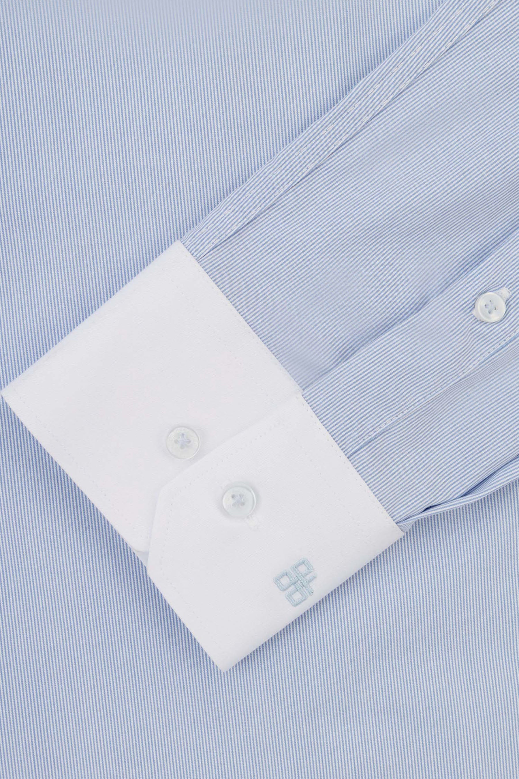 Light Blue Striped Bamboo Classic Shirt