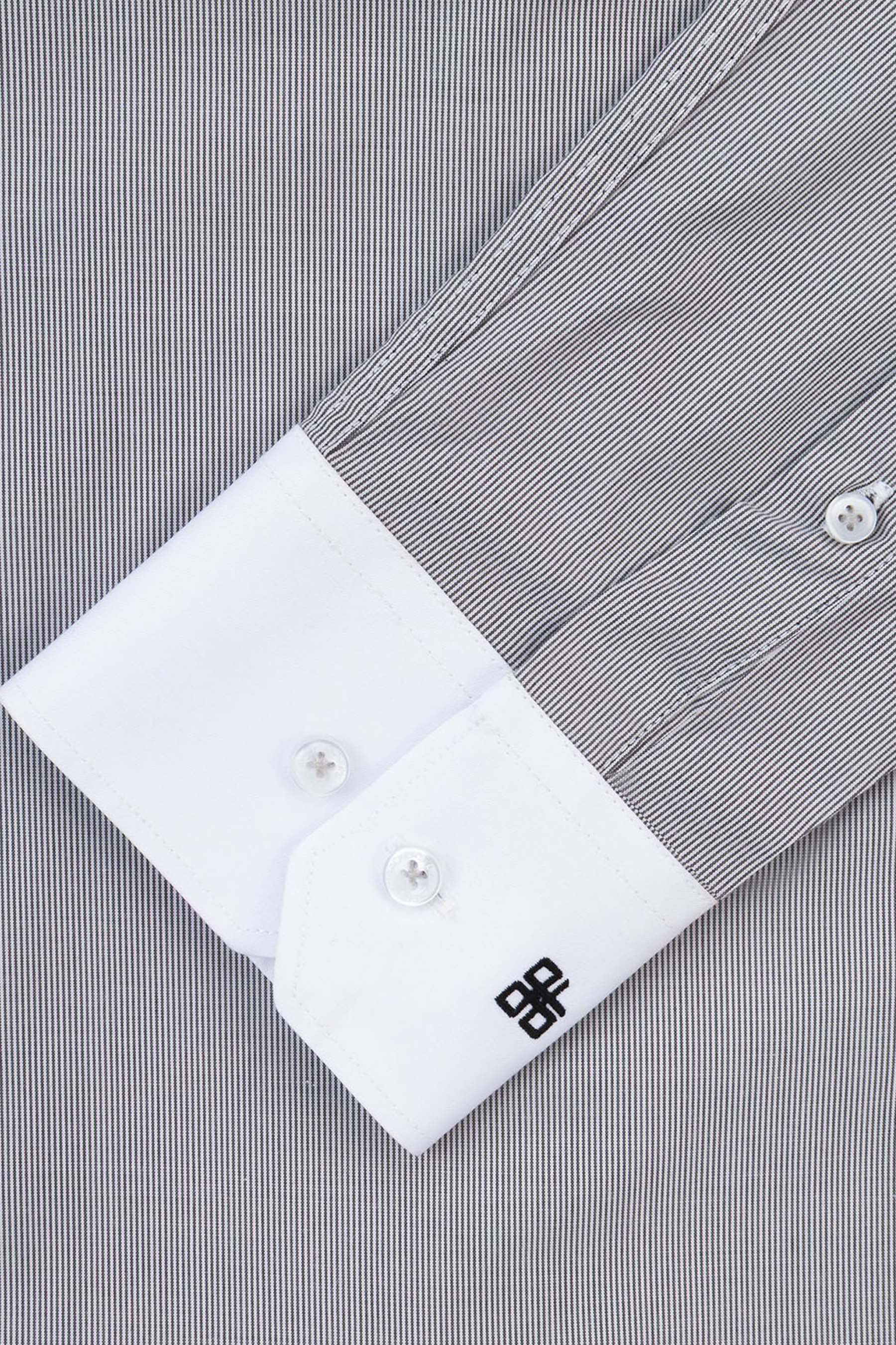 Gray Striped Bamboo Classic Shirt